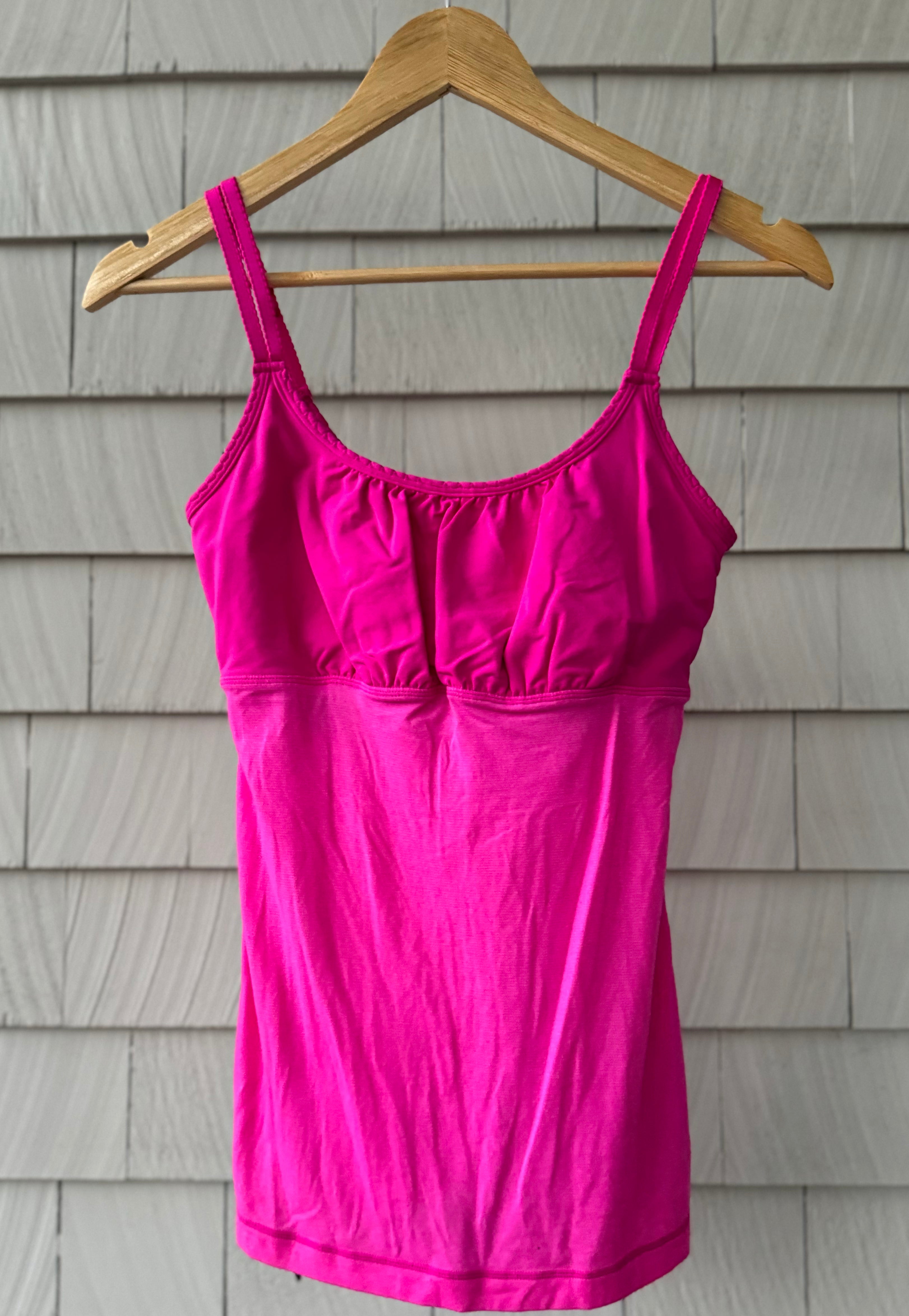 Lululemon Tank Top, Fuchsia Womens Size 6 in excellent condition — Recycled Lines, Fairfield CT | Premium Sustainable Consignment