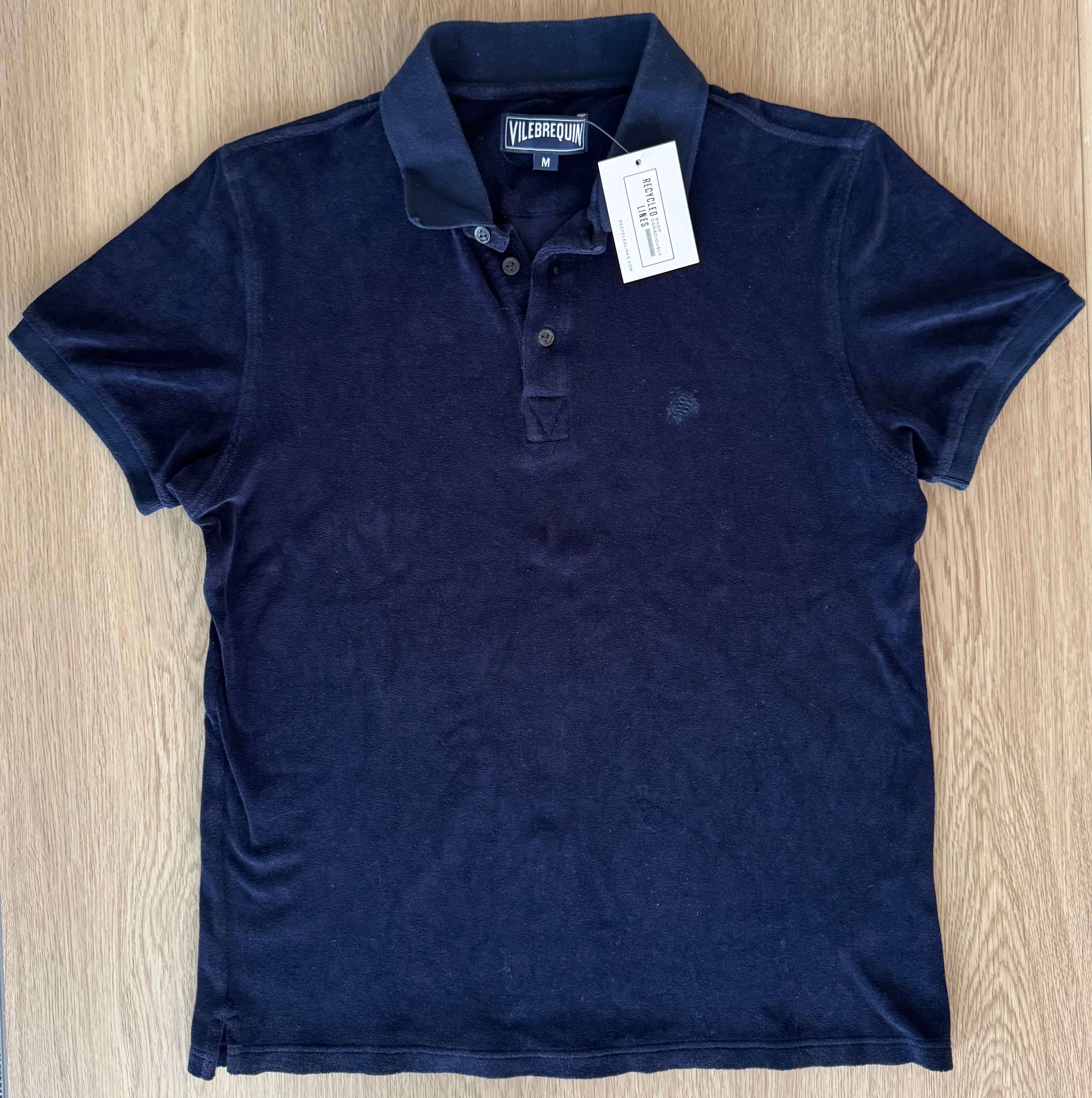 Vilebrequin Terry Polo Shirt, Navy Mens Size M