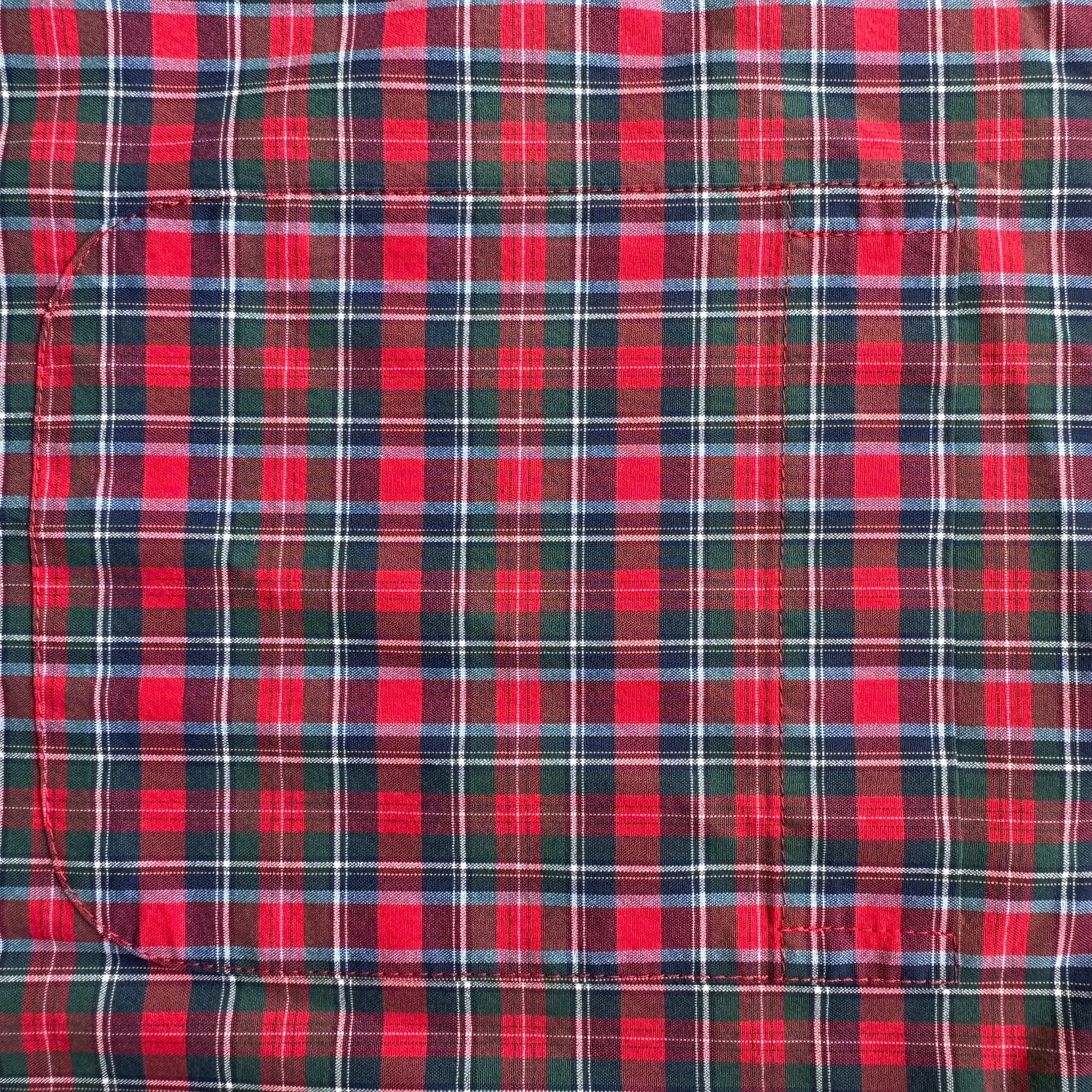 Vineyard Vines Performance Button Down, Red/Green Mens Size M