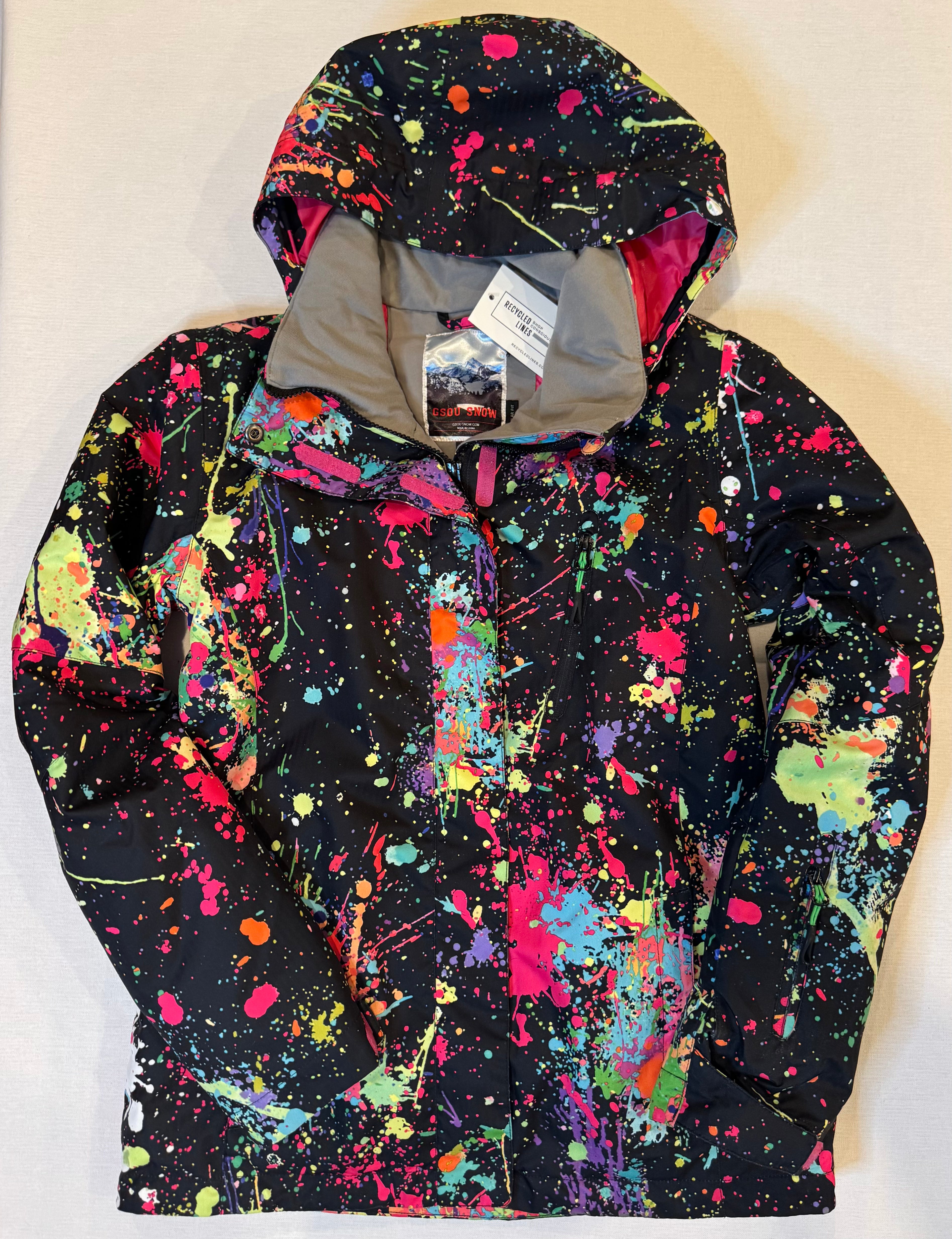 GSou Color Splash Jacket, Black/Multi Womens Size S