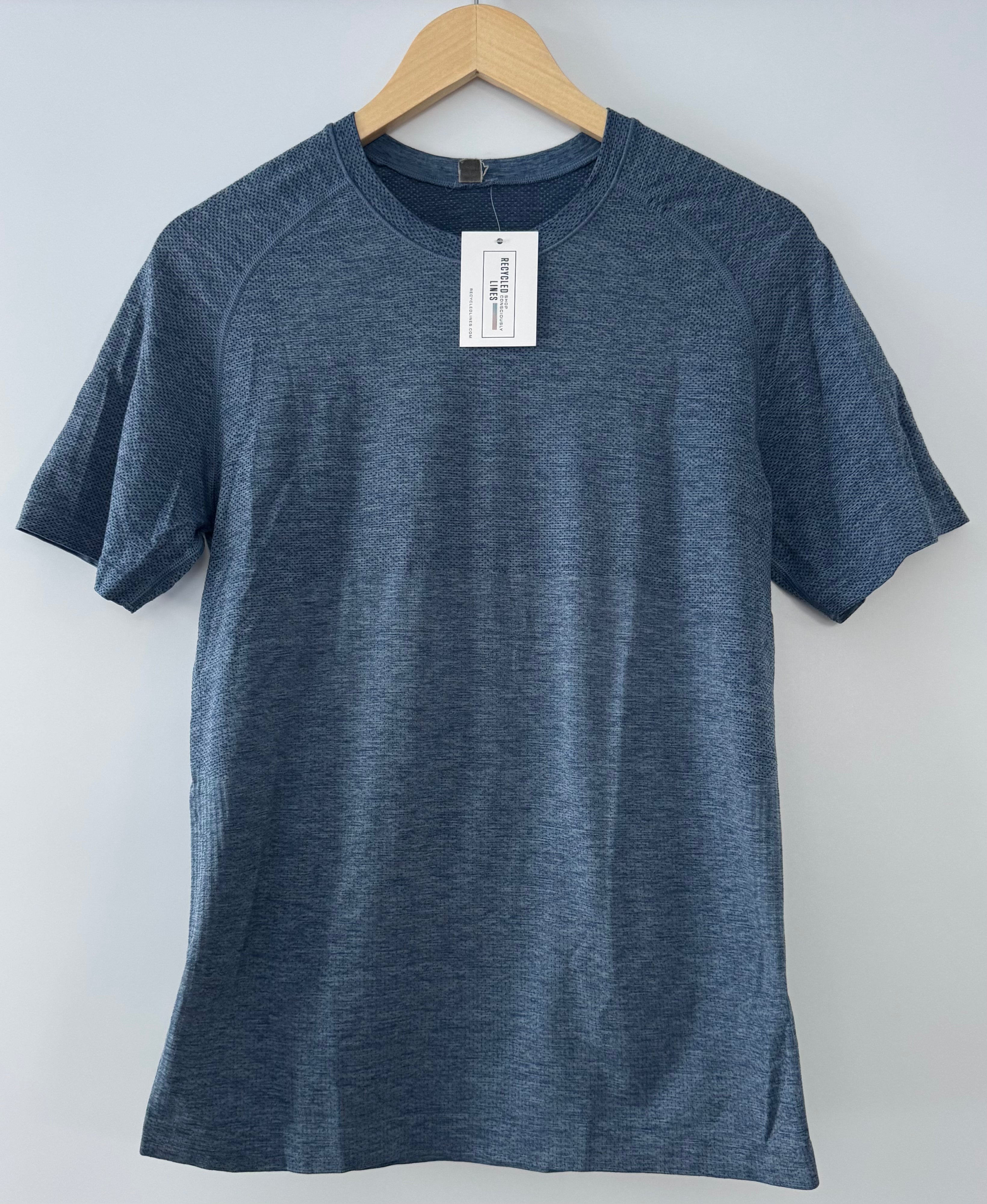 Lululemon Tee, Heather Blue Mens Size S