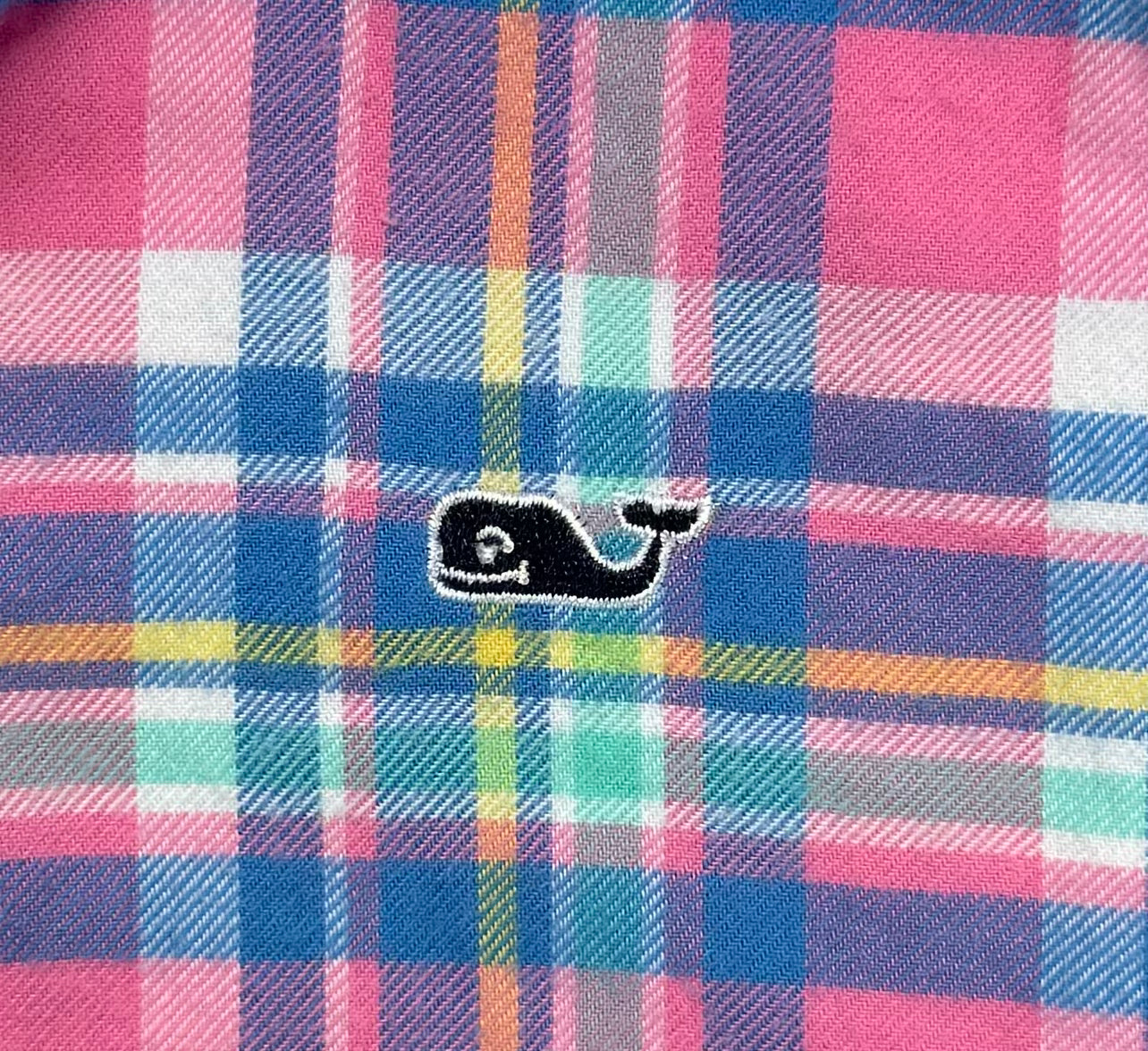 Vineyard Vines Flannel Button Down, Pink Plaid Boys Size 2T
