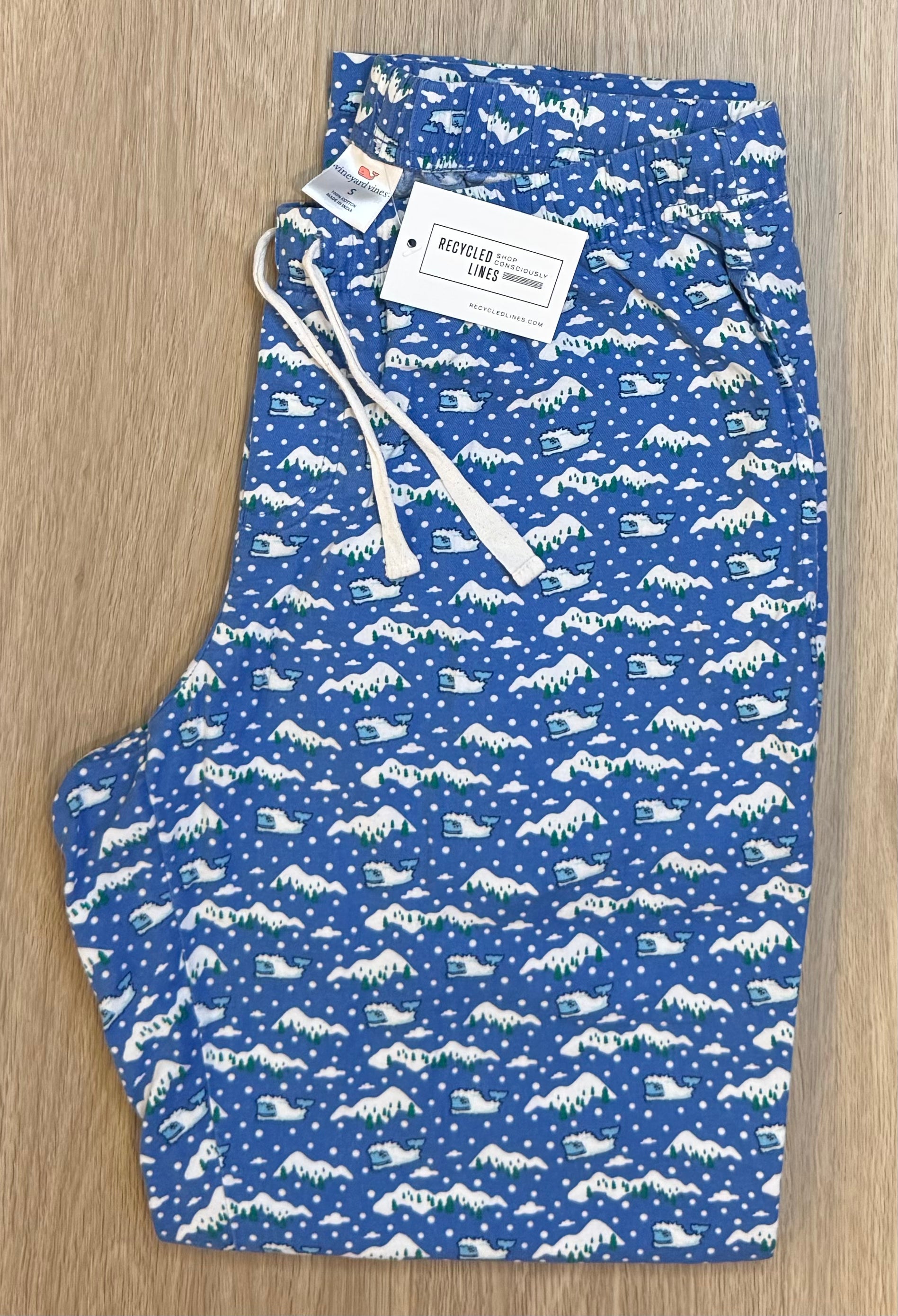 Vineyard Vines Yeti Pajama Pants, Blue Mens Size S
