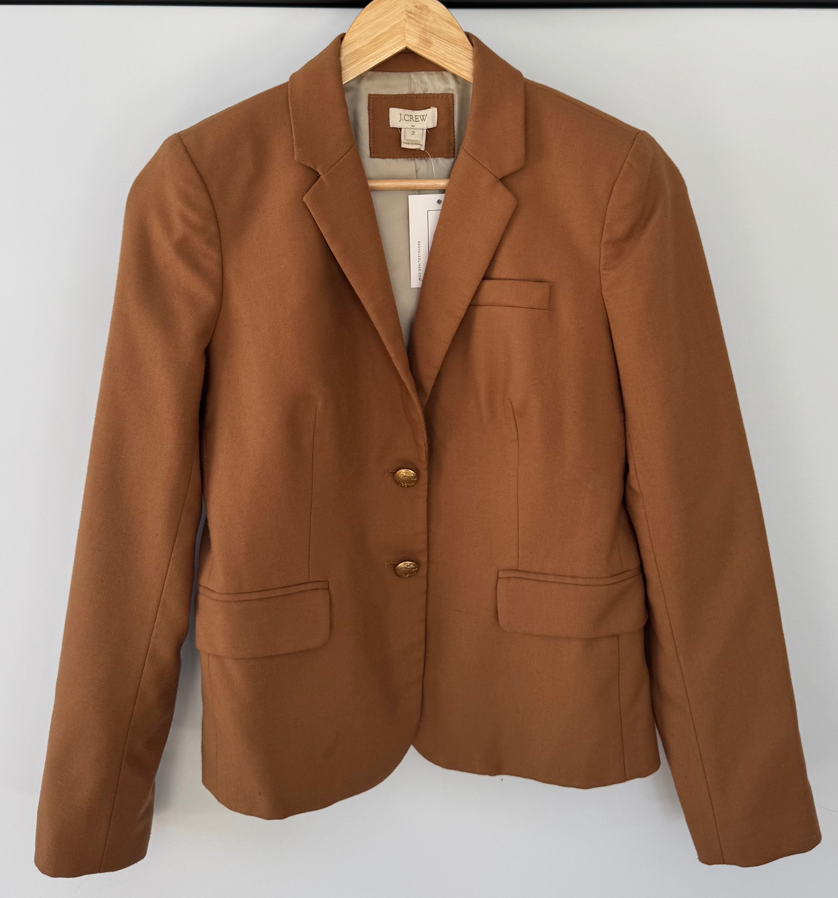 J.Crew Blazer, Camel Womens Size 2