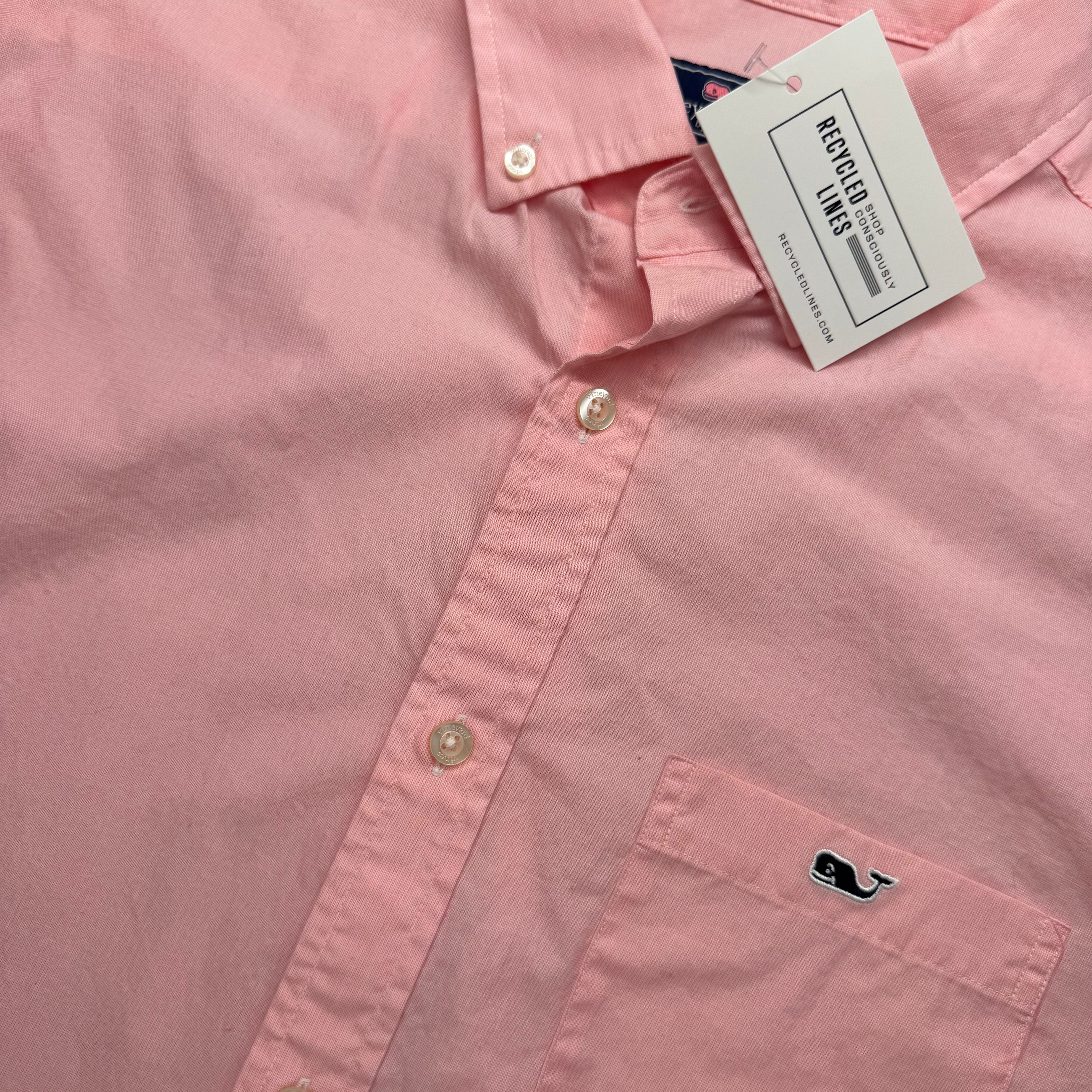 Vineyard Vines Button Down, Pink Mens Size L