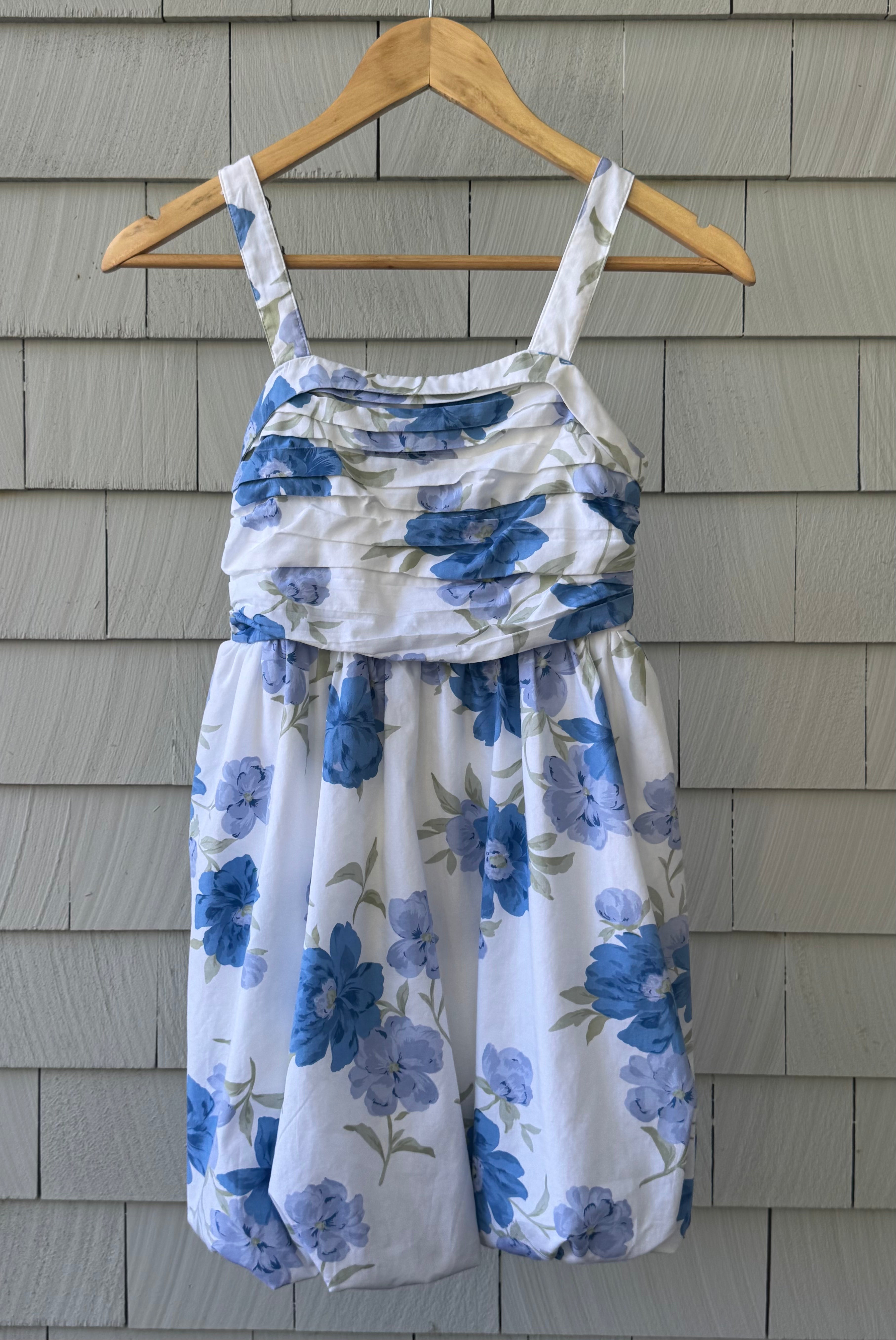 girls blue and white floral dress Abercrombie Kids Dress, White/Blue Girls' Size 11/12 Airy — Made with