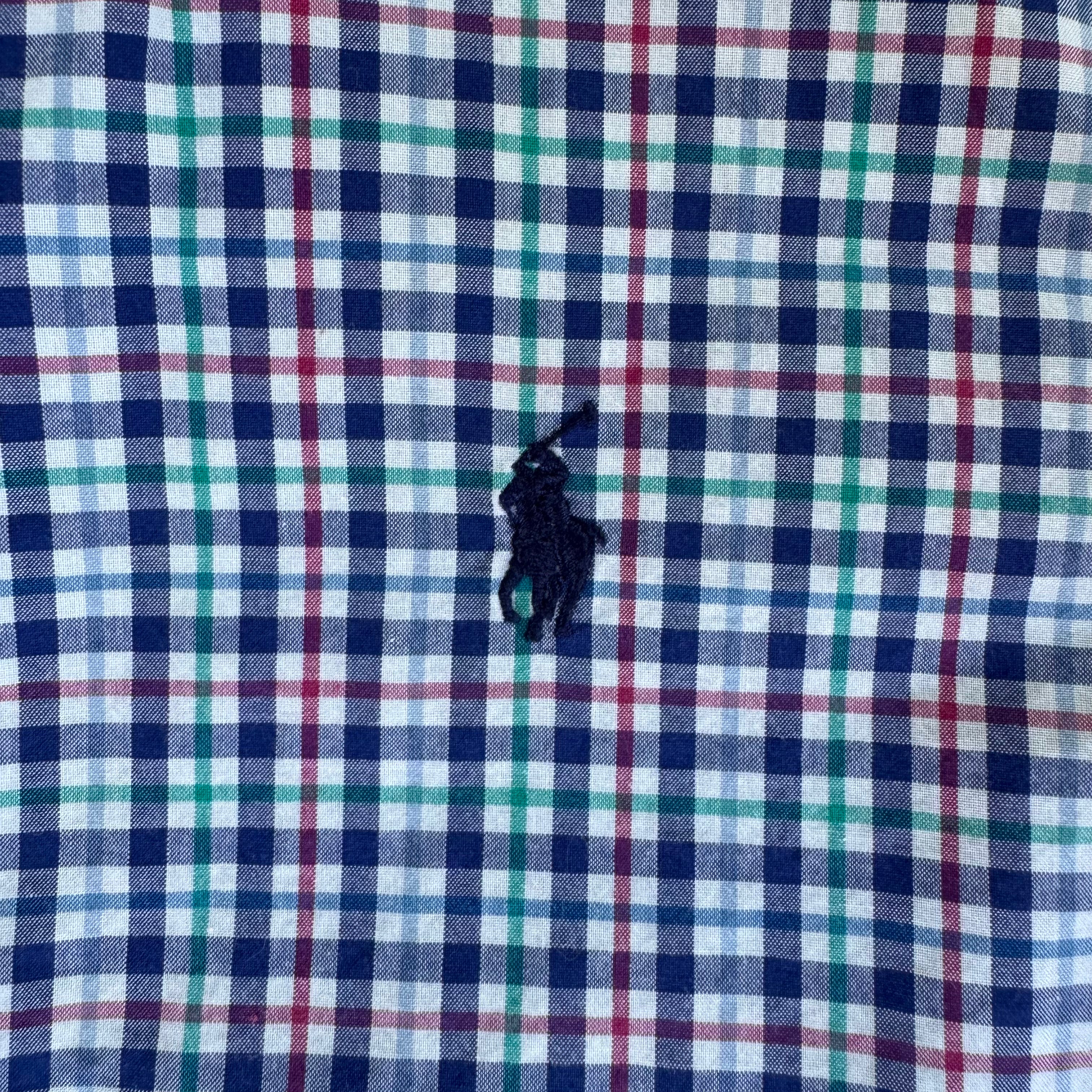 Ralph Lauren Button Down, Blue/Red/Green Boys Size S (8) in excellent condition — Recycled Lines, Fairfield CT | Premium Sustainable Consignment