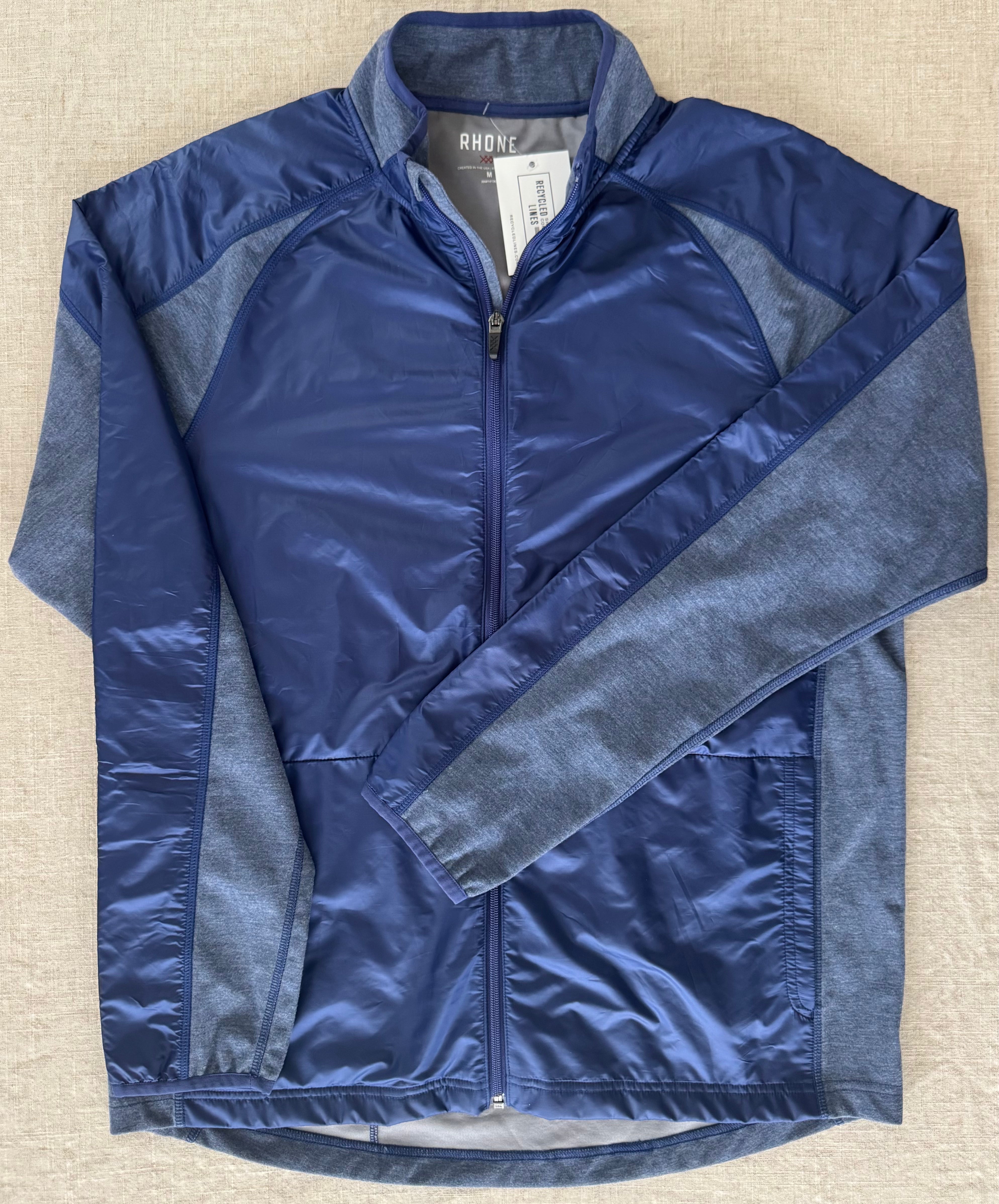 Rhone Performance Jacket, Navy Mens Size M