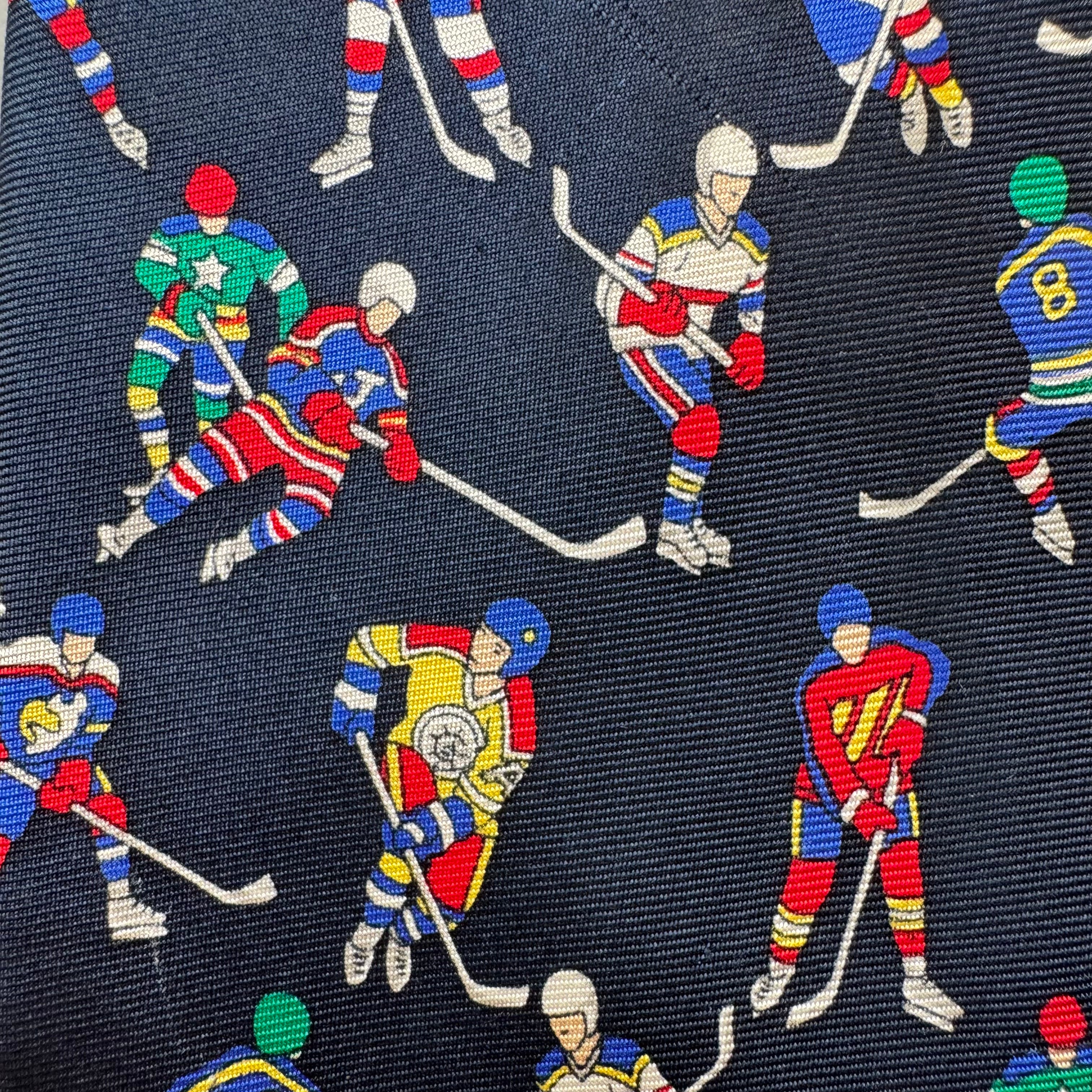 Alynn Ice Hockey Tie, Navy Boys in excellent condition — Recycled Lines, Fairfield CT | Premium Sustainable Consignment