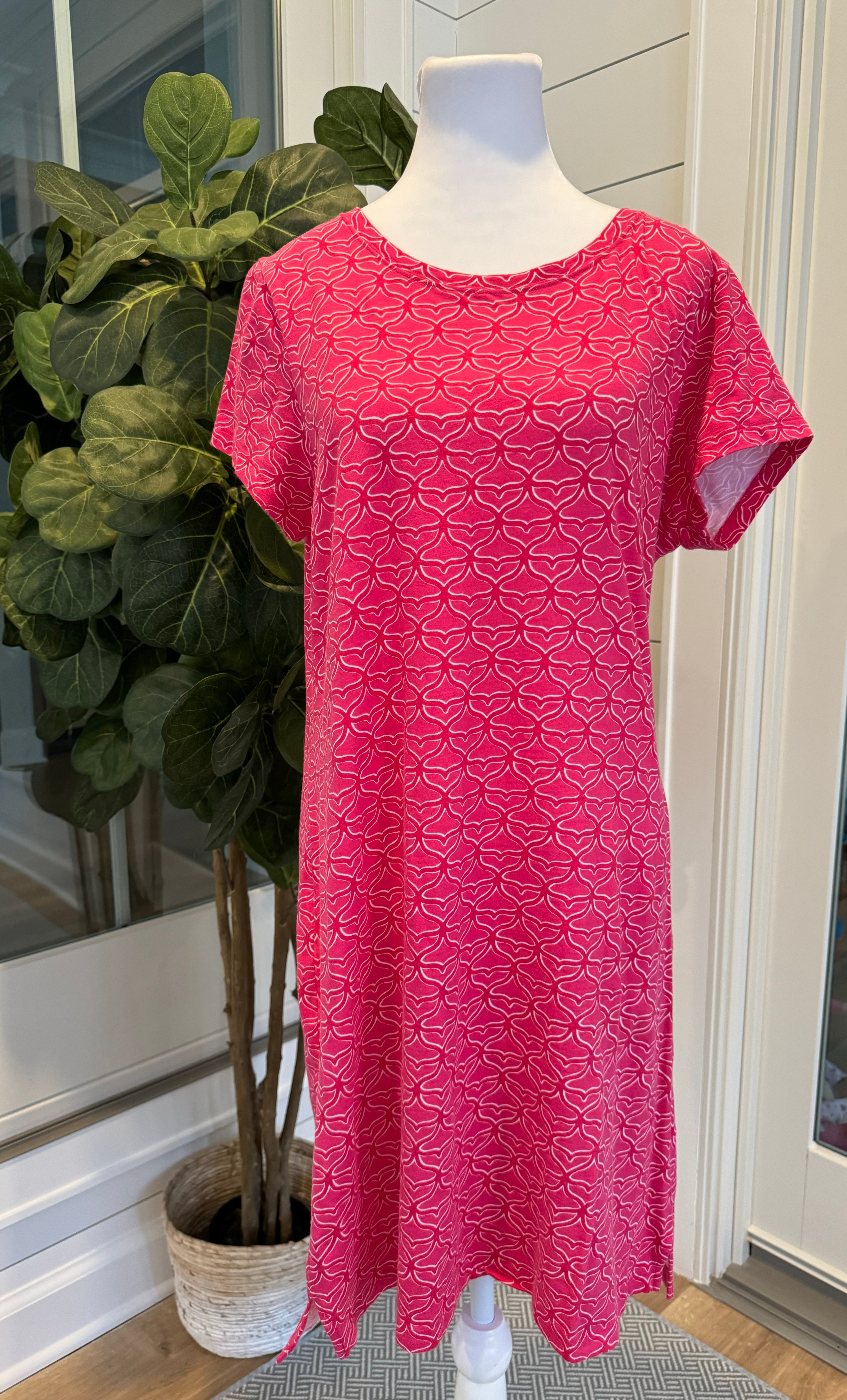 Vineyard Vines Whale Tail Dress, Pink Womens Size M