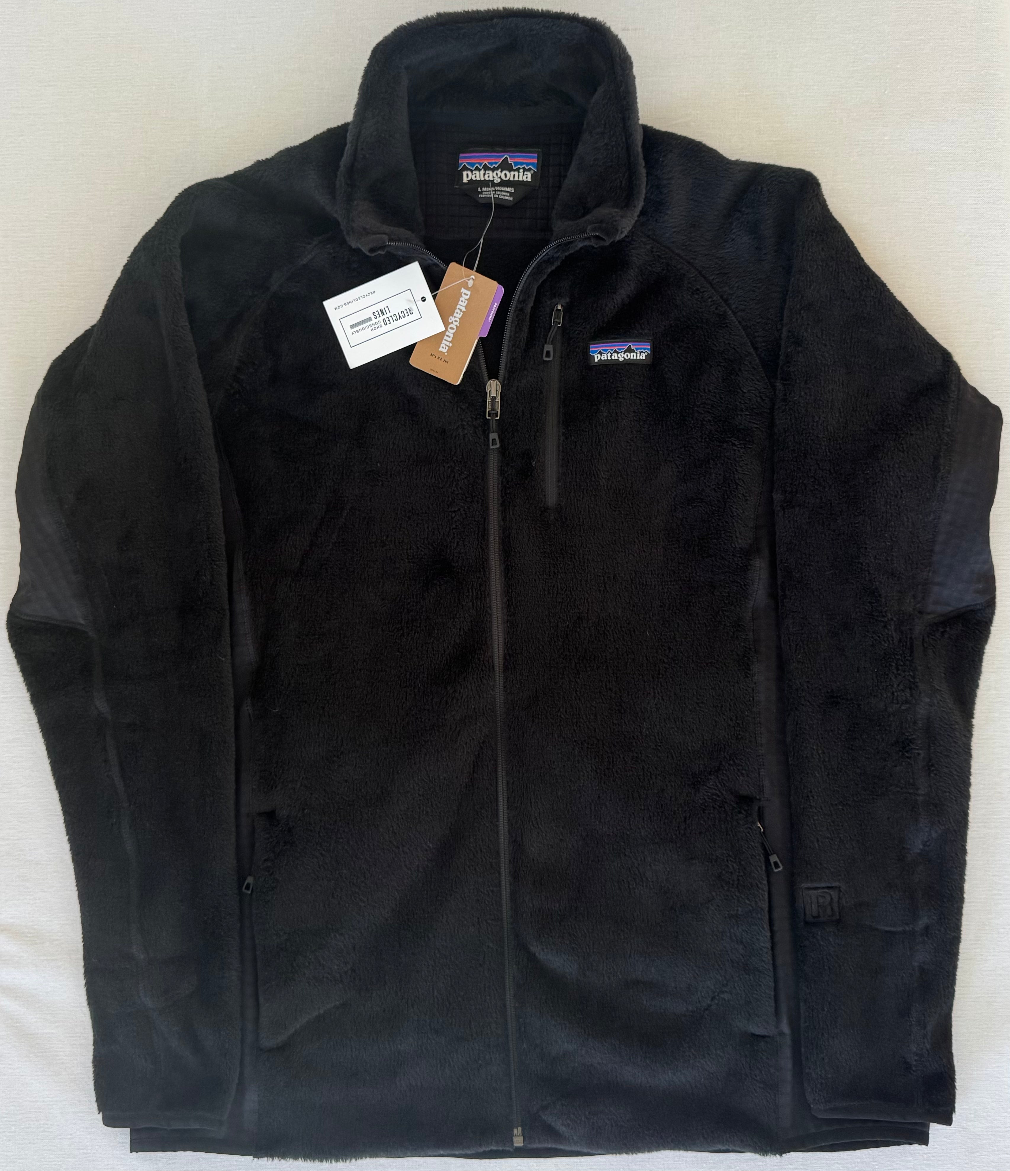 Patagonia NWT R2 Fleece Jacket, Black Mens Size L