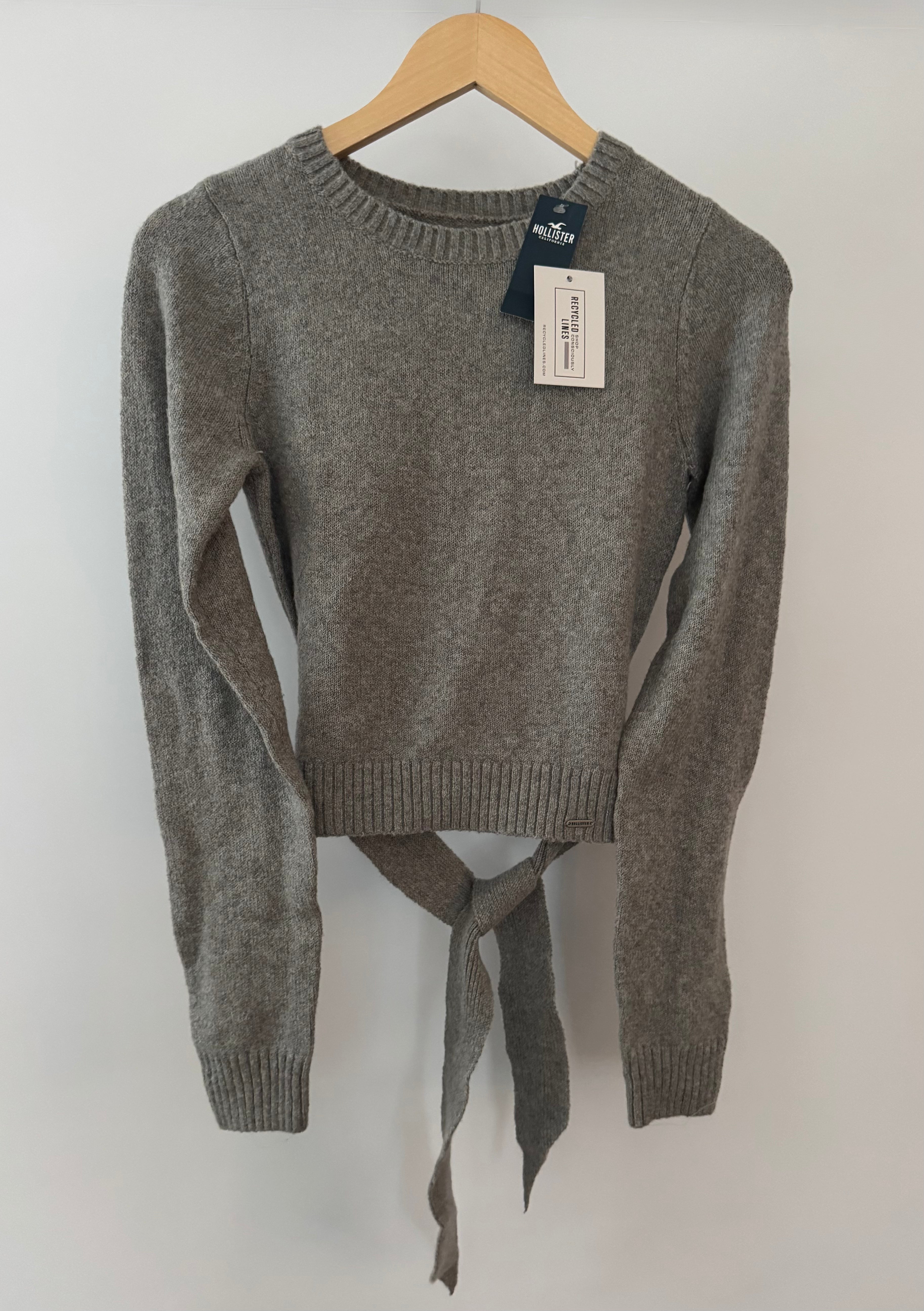 Hollister NWT Wrap Sweater, Gray Womens Size S