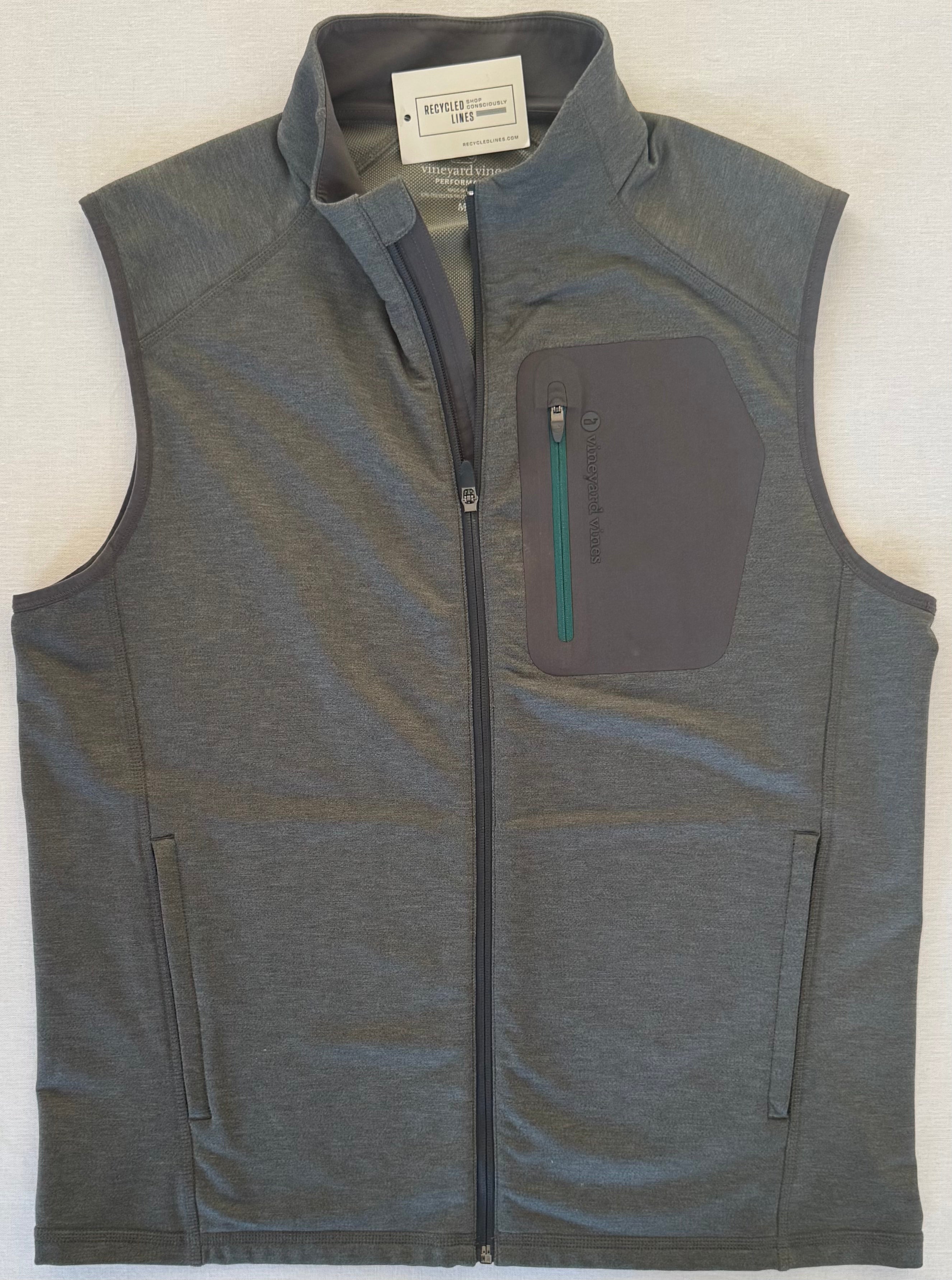 Vineyard Vines Performance Vest, Gray Mens Size M