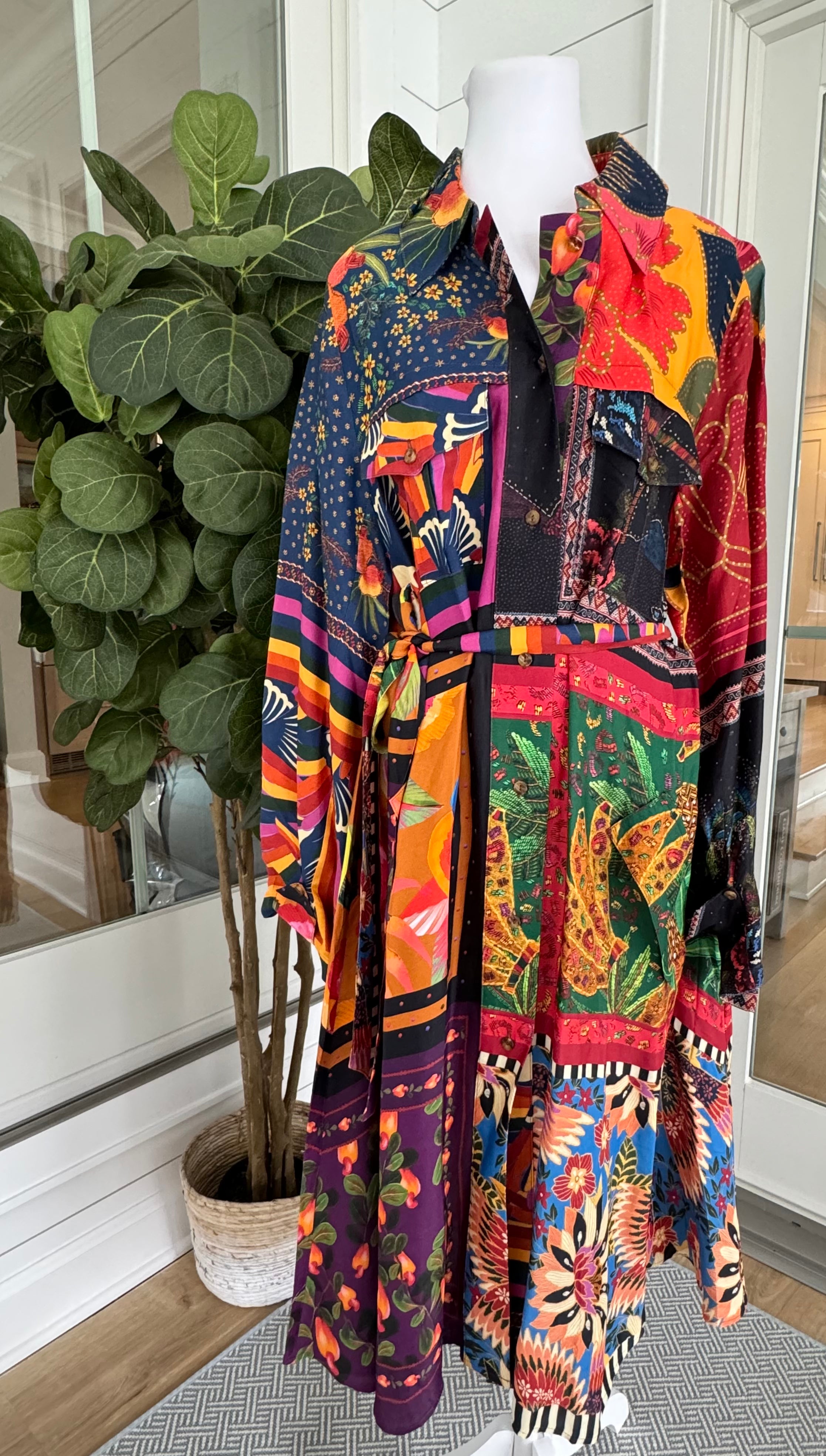 Farm Rio Tapestry Maxi Dress NWOT, Multicolor Womens Size M