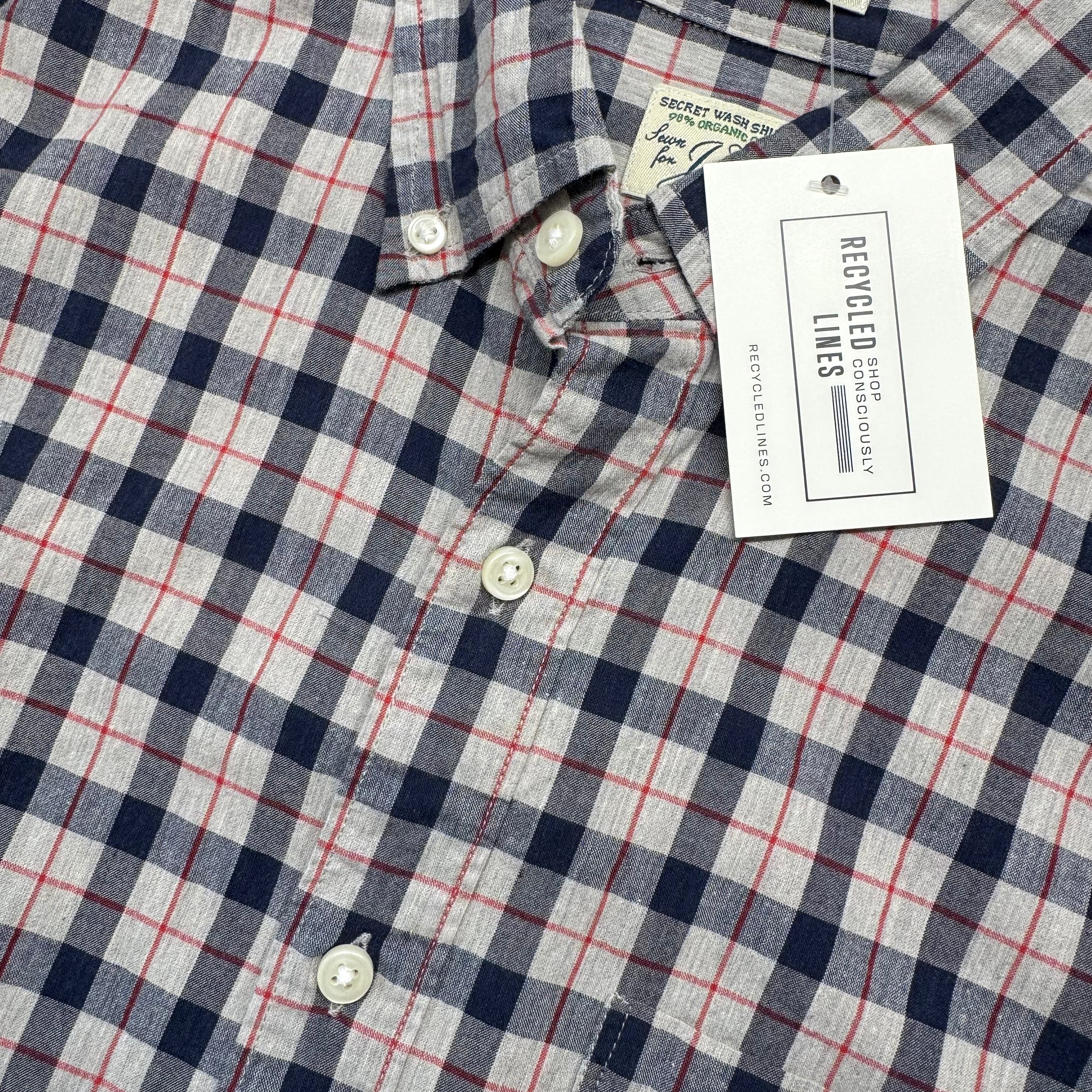 J.Crew Button Down, Gray/Navy/Red Mens Size XS — Recycled Lines Premium Consignment