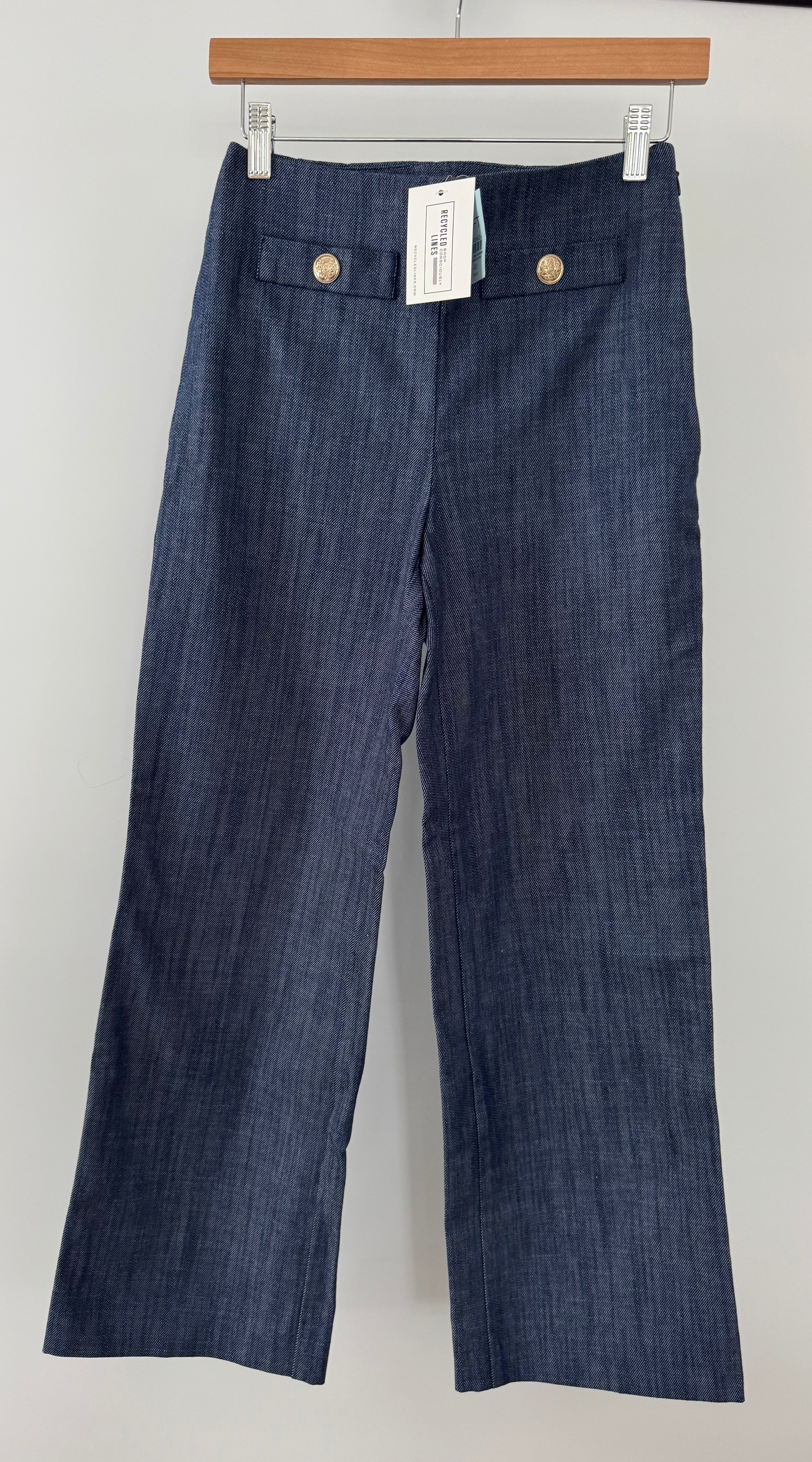 Loft NWT Wide Legged Pants, Blue Womens Size 00P