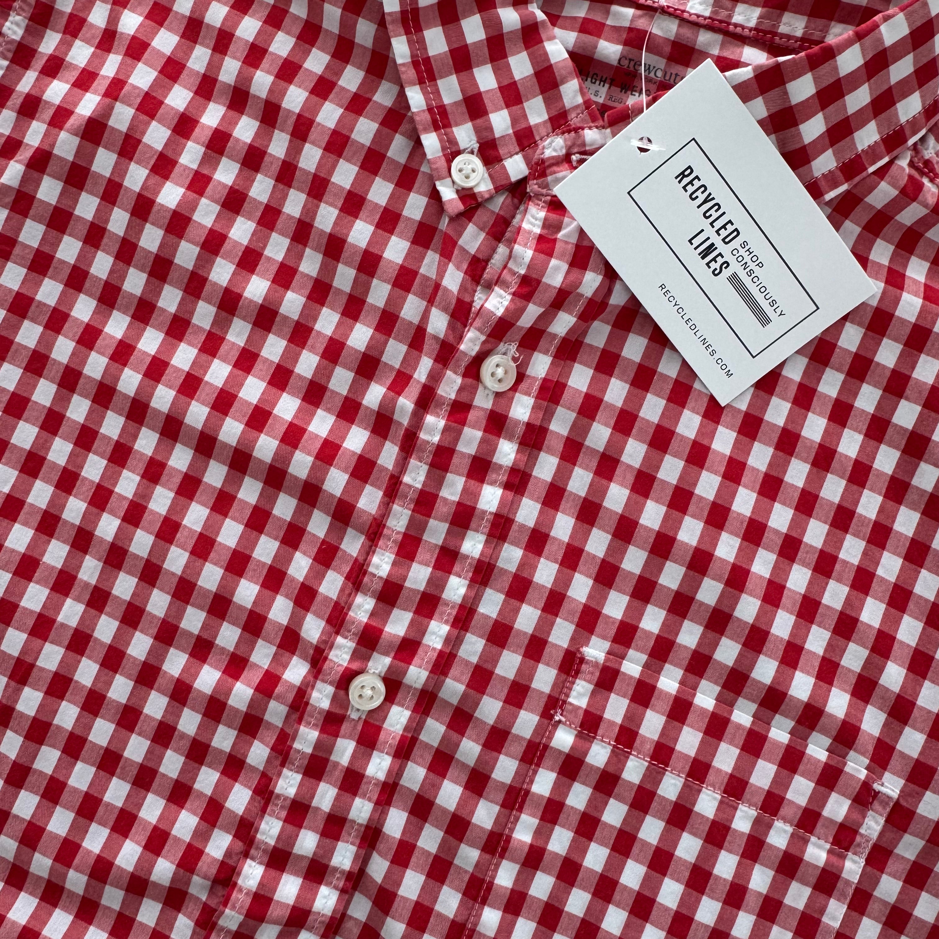 Crewcuts Button Down, Red/White Boys Size 12