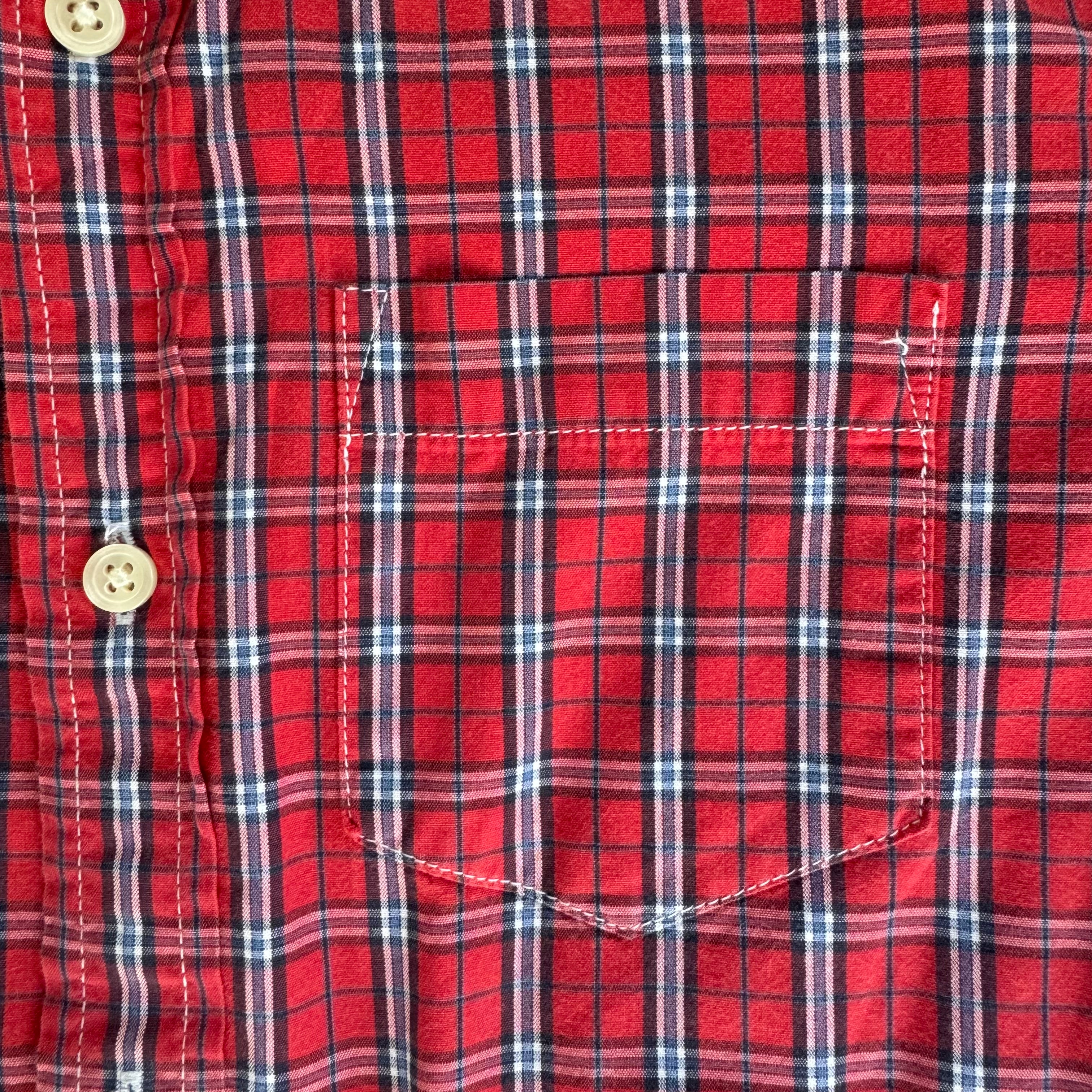 Crewcuts Button Down, Red Plaid Boys Size 8
