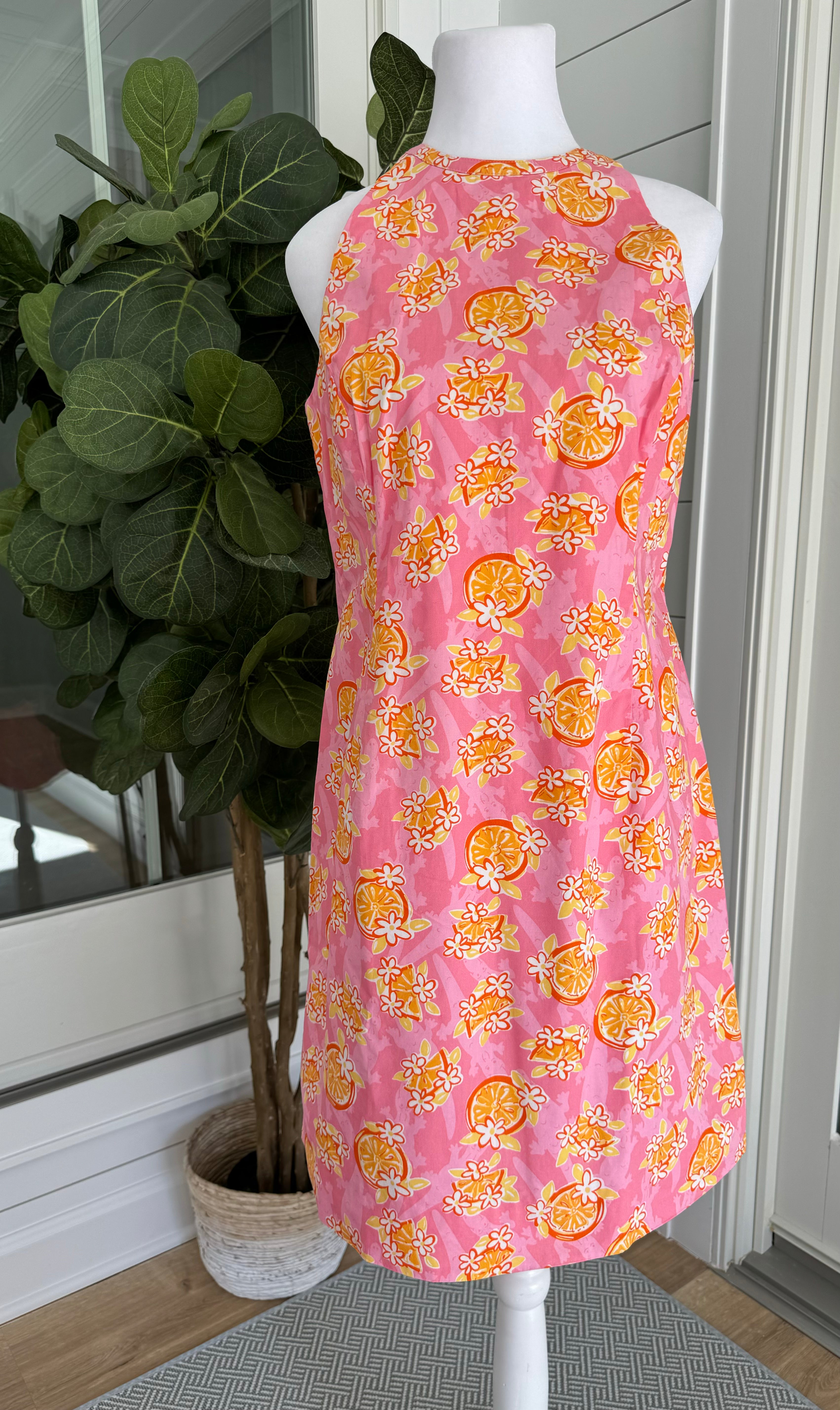 Lilly Pulitzer Vintage Oranges Dress, Pink/Orange Womens Size 10