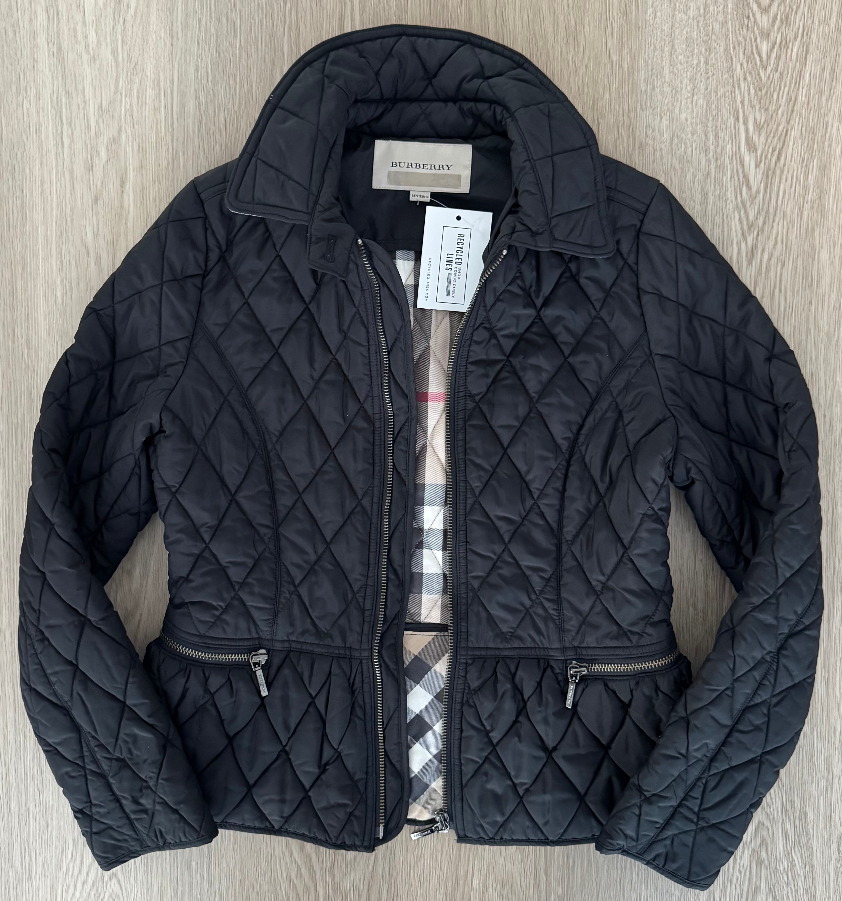 Burberry Lightweight Quilted Puffer, Black Girls Size 14