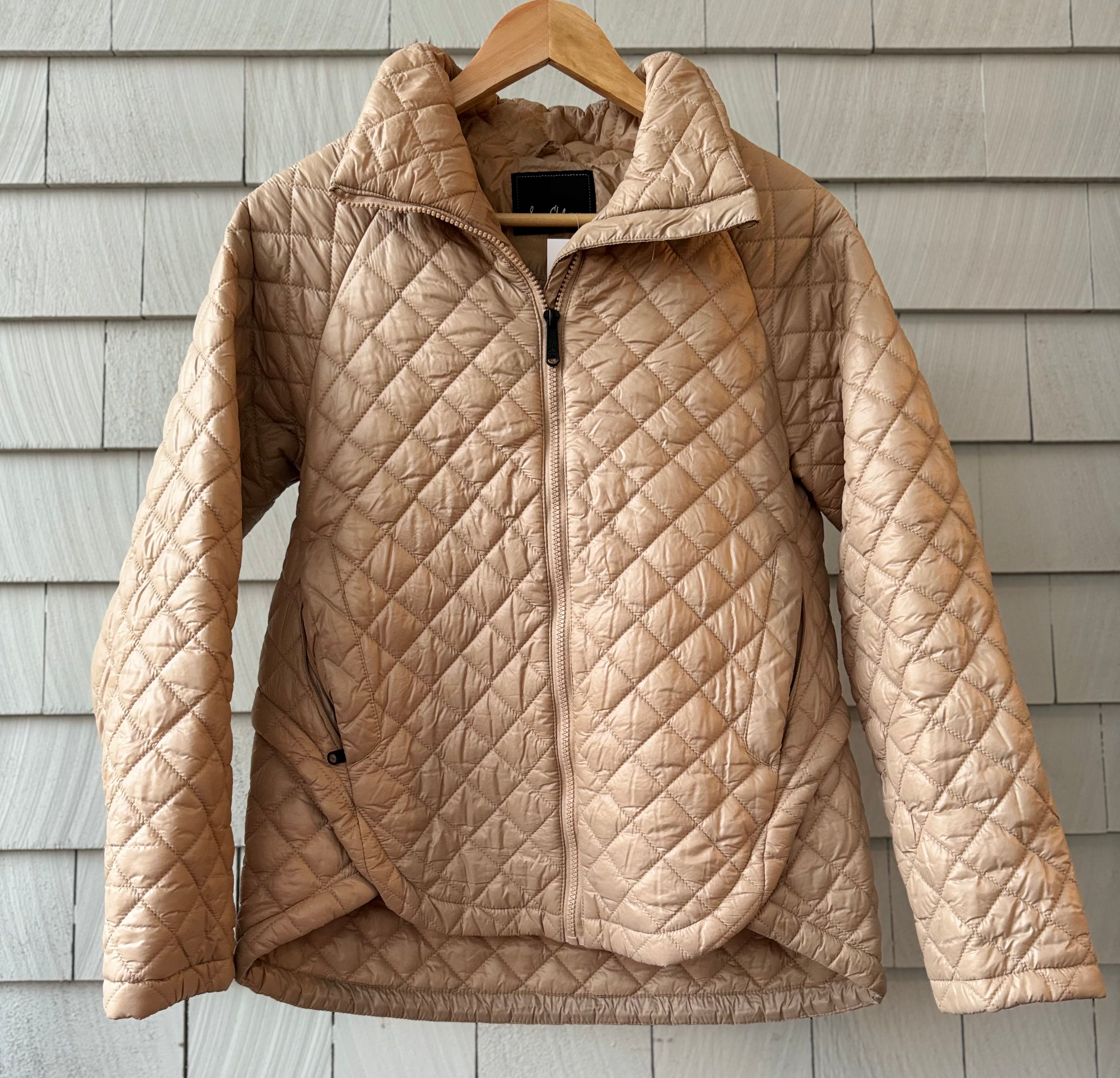 Sam Edelman Quilted Jacket, Tan Womens Size S in excellent condition — Recycled Lines, Fairfield CT | Premium Sustainable Consignment