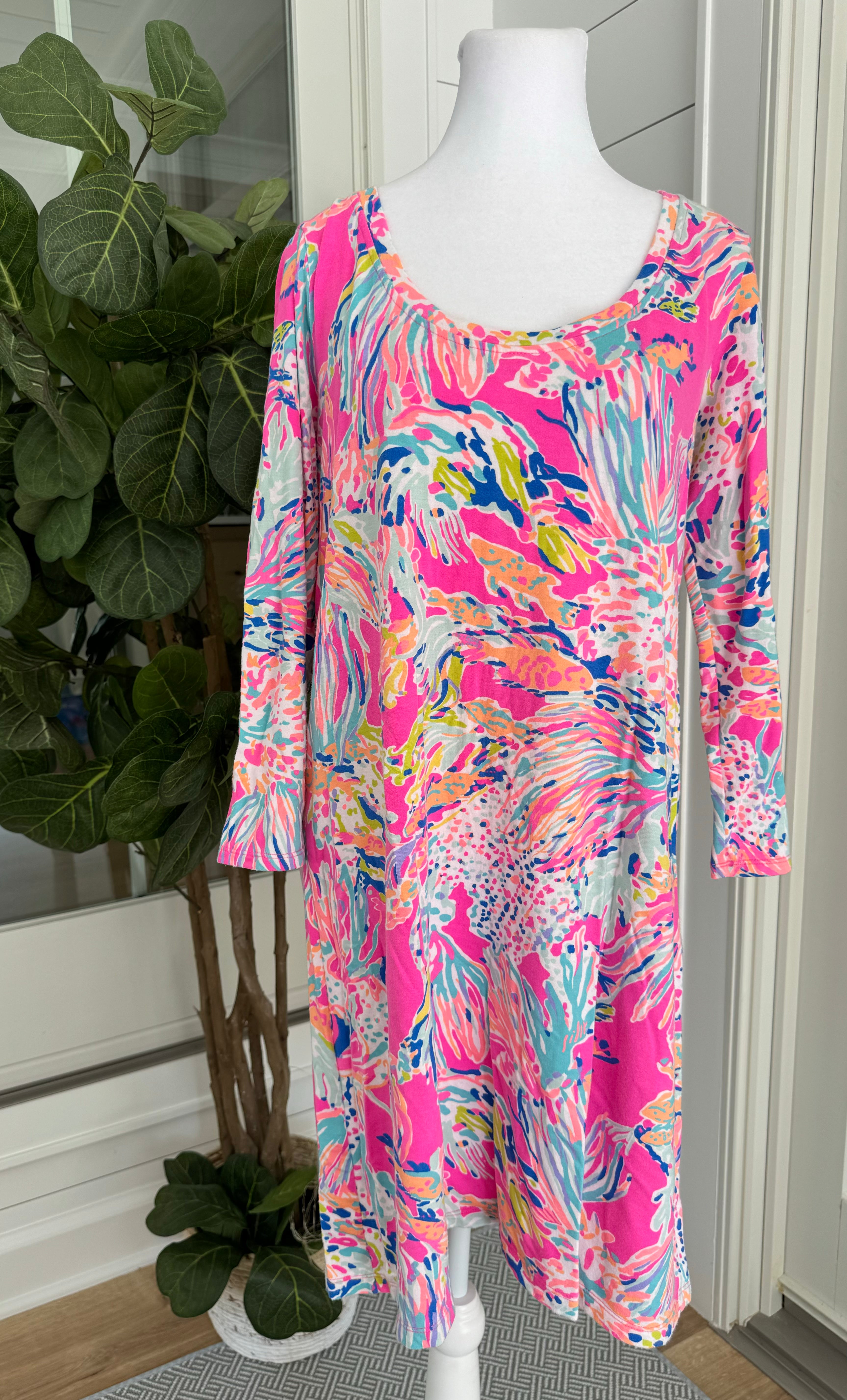 Lilly Pulitzer Long Sleeve Dress, Multi Womens Size M in excellent condition — Recycled Lines, Fairfield CT | Premium Sustainable Consignment