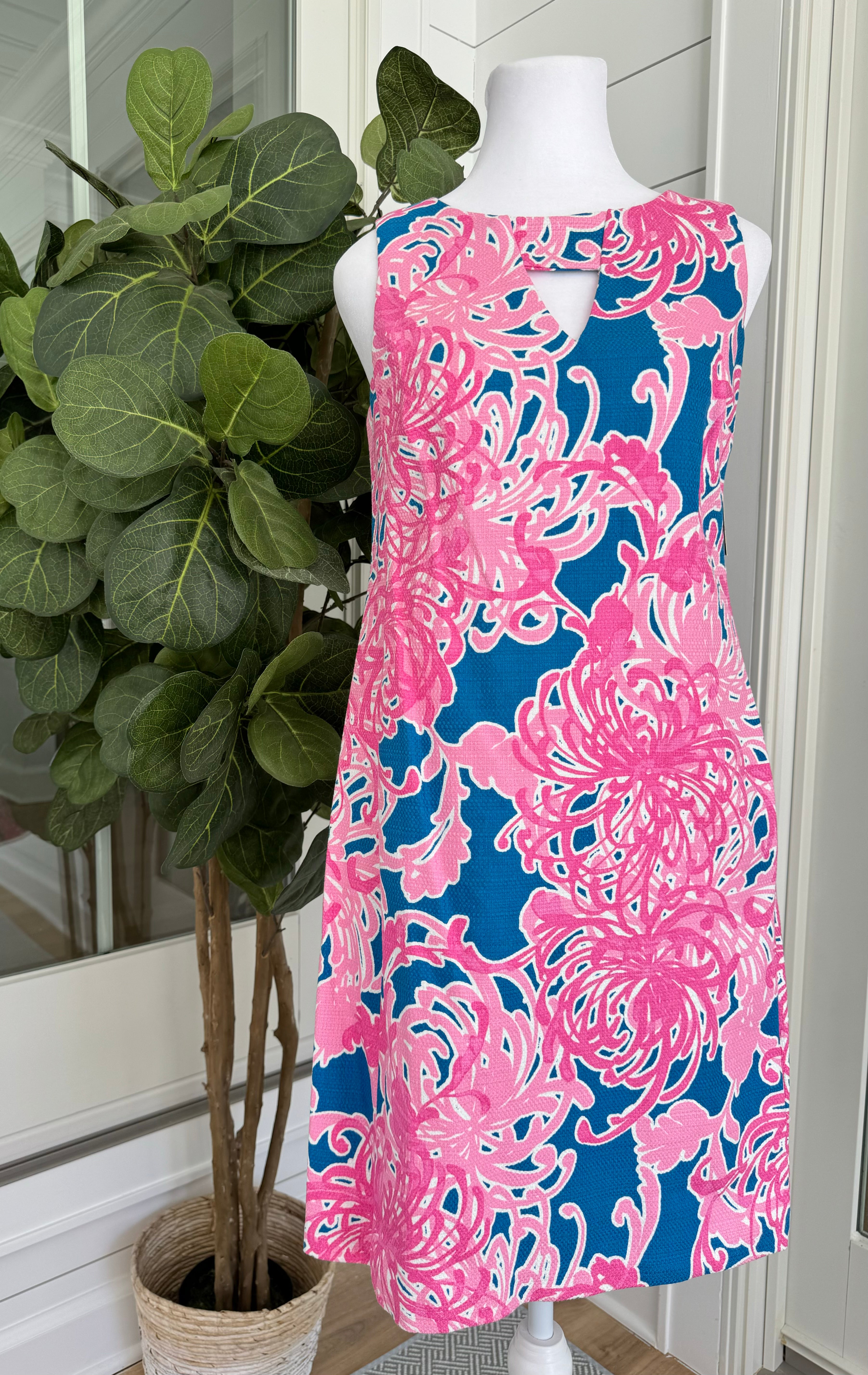 Taylor NWT Sleeveless Dress, Pink/Blue Womens Size 4