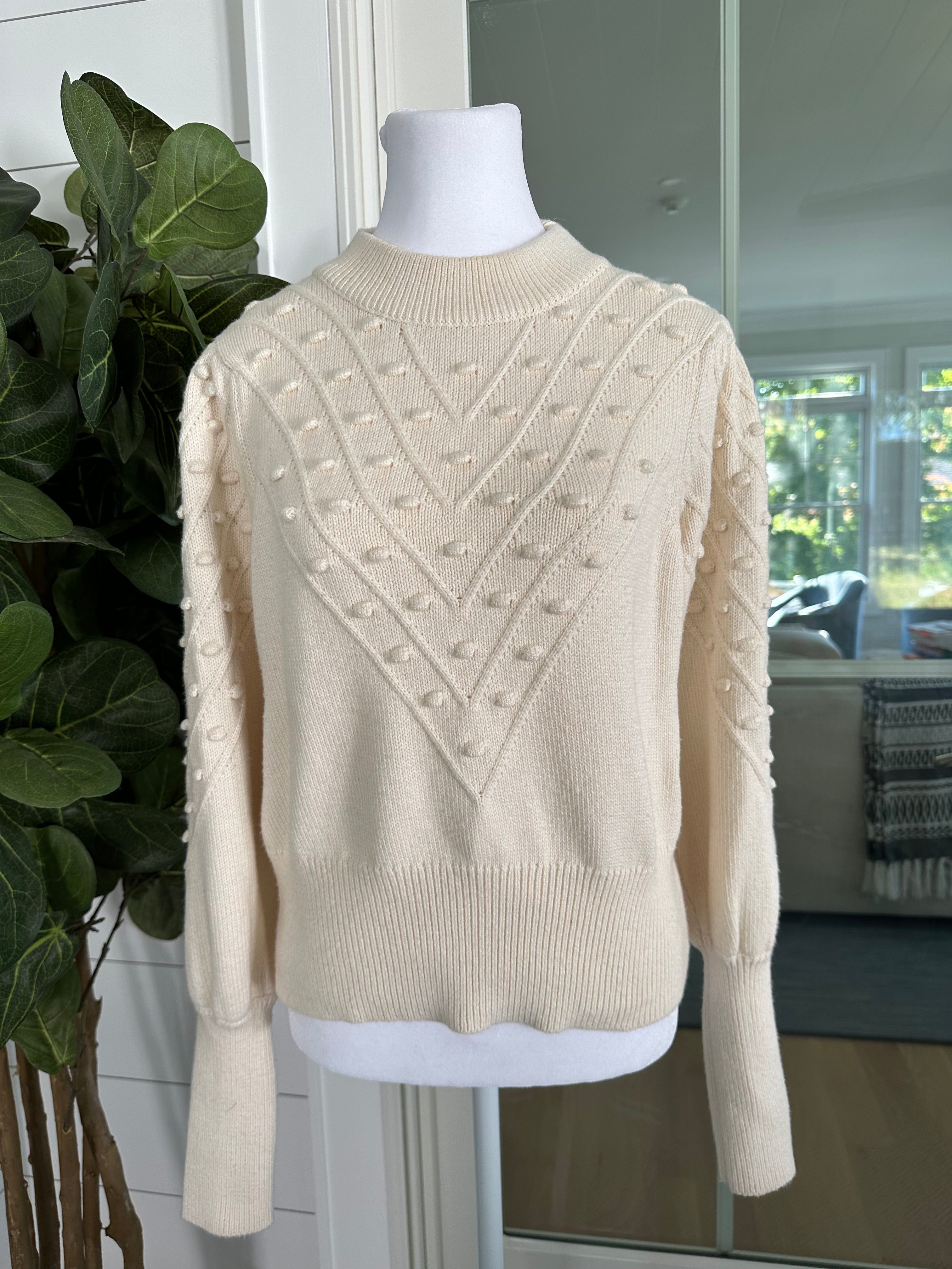 French Connection Sweater, Cream Womens Size M