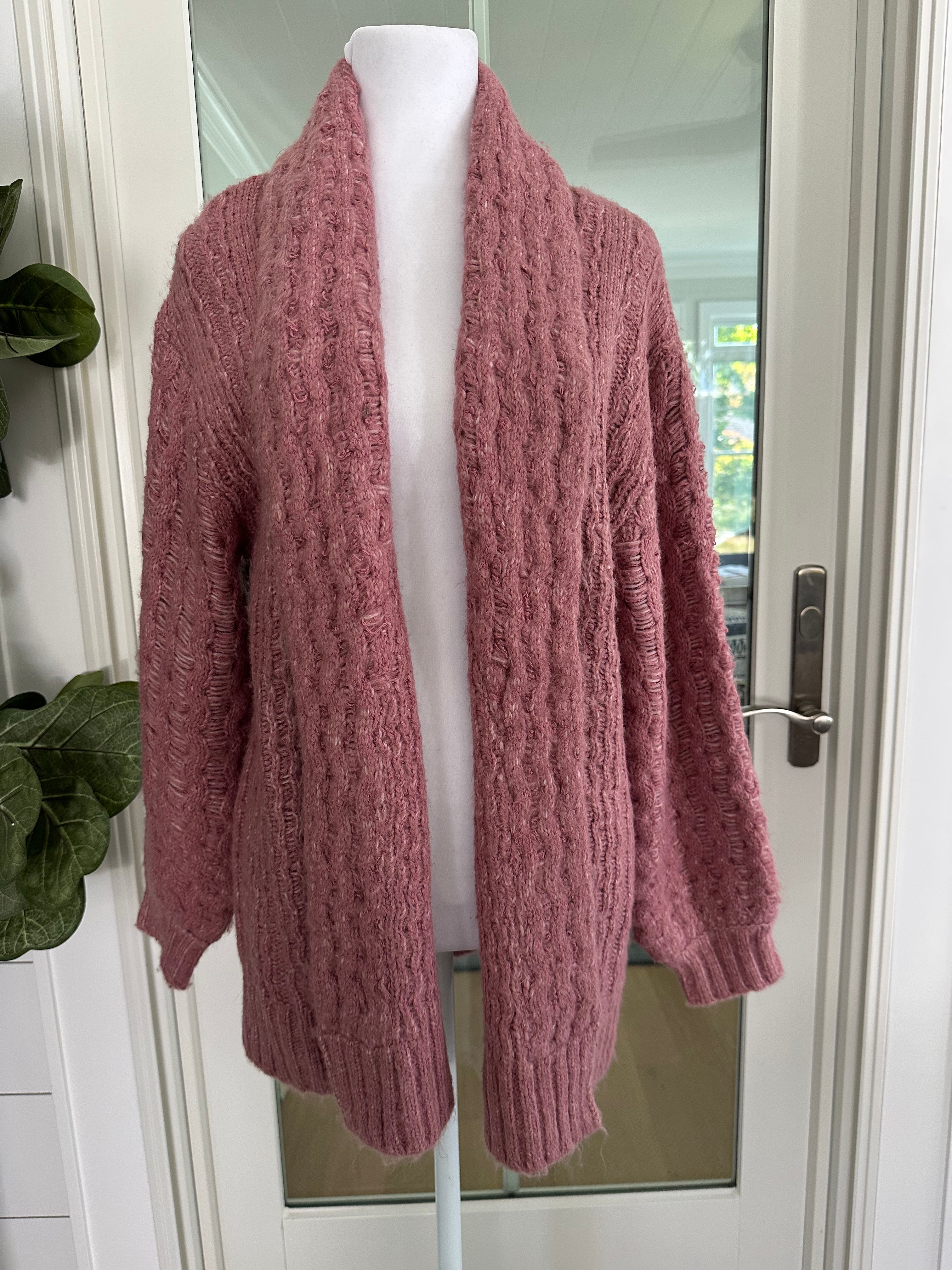 Anthropologie Cardigan Sweater, Rose Womens Size S