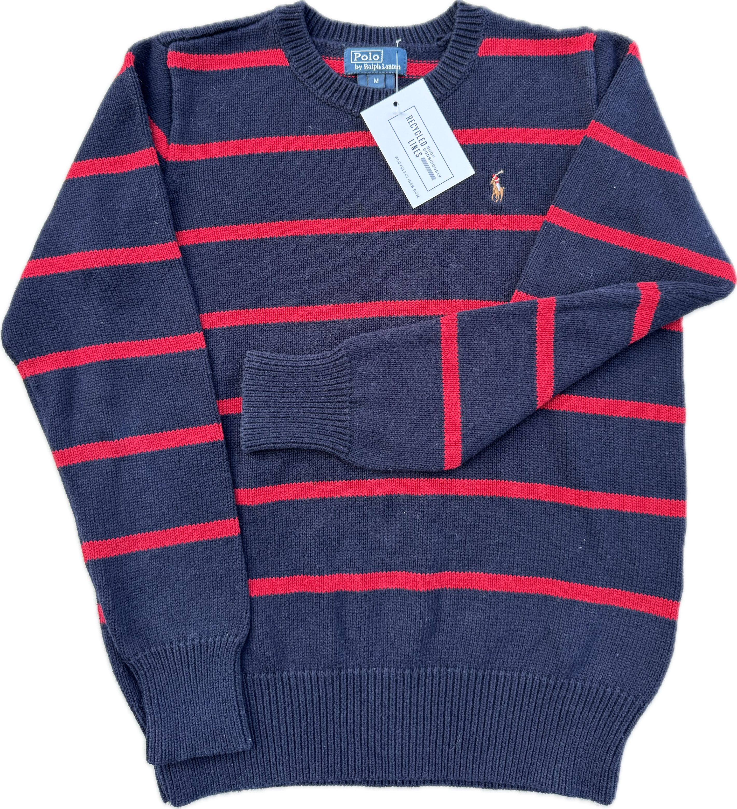 Polo by Ralph Lauren Sweater, Navy/Red Boys Size M in excellent condition — Recycled Lines, Fairfield CT | Premium Sustainable Consignment