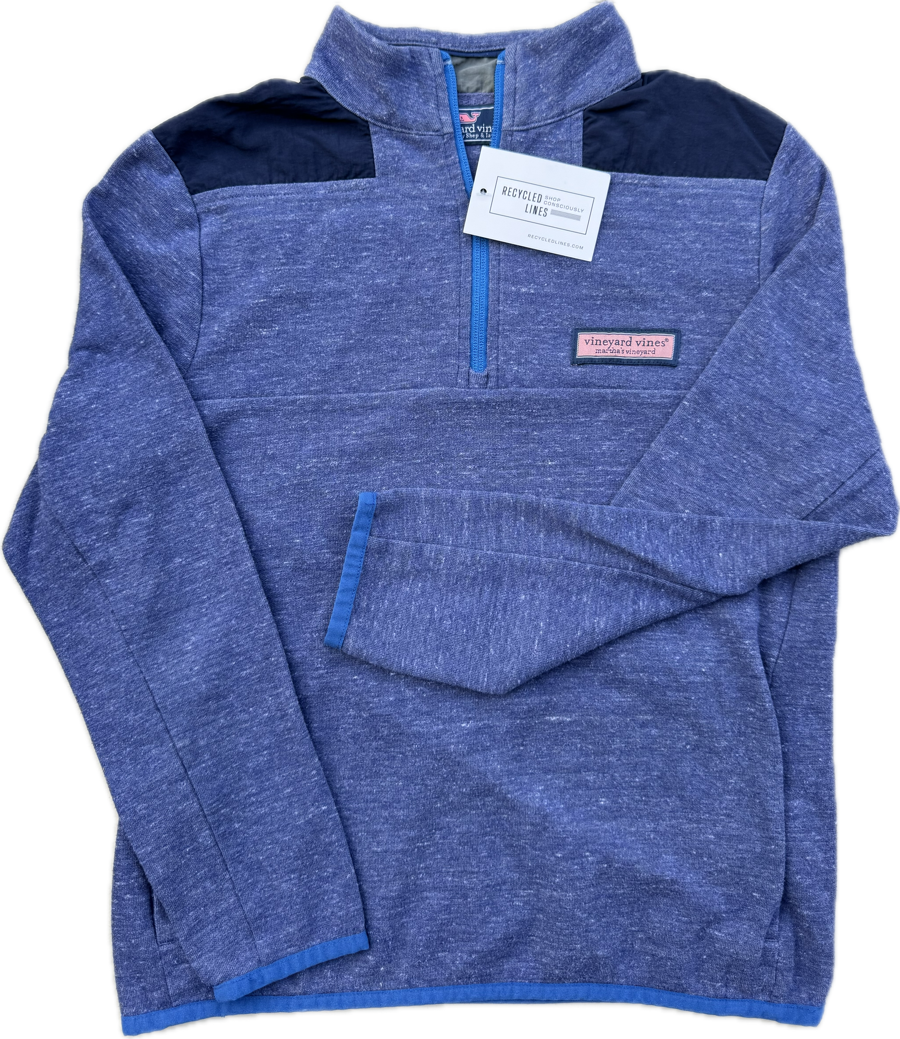 Vineyard Vines 1/4 Zip Pullover, Blue/Navy Boys Size M (12/14)