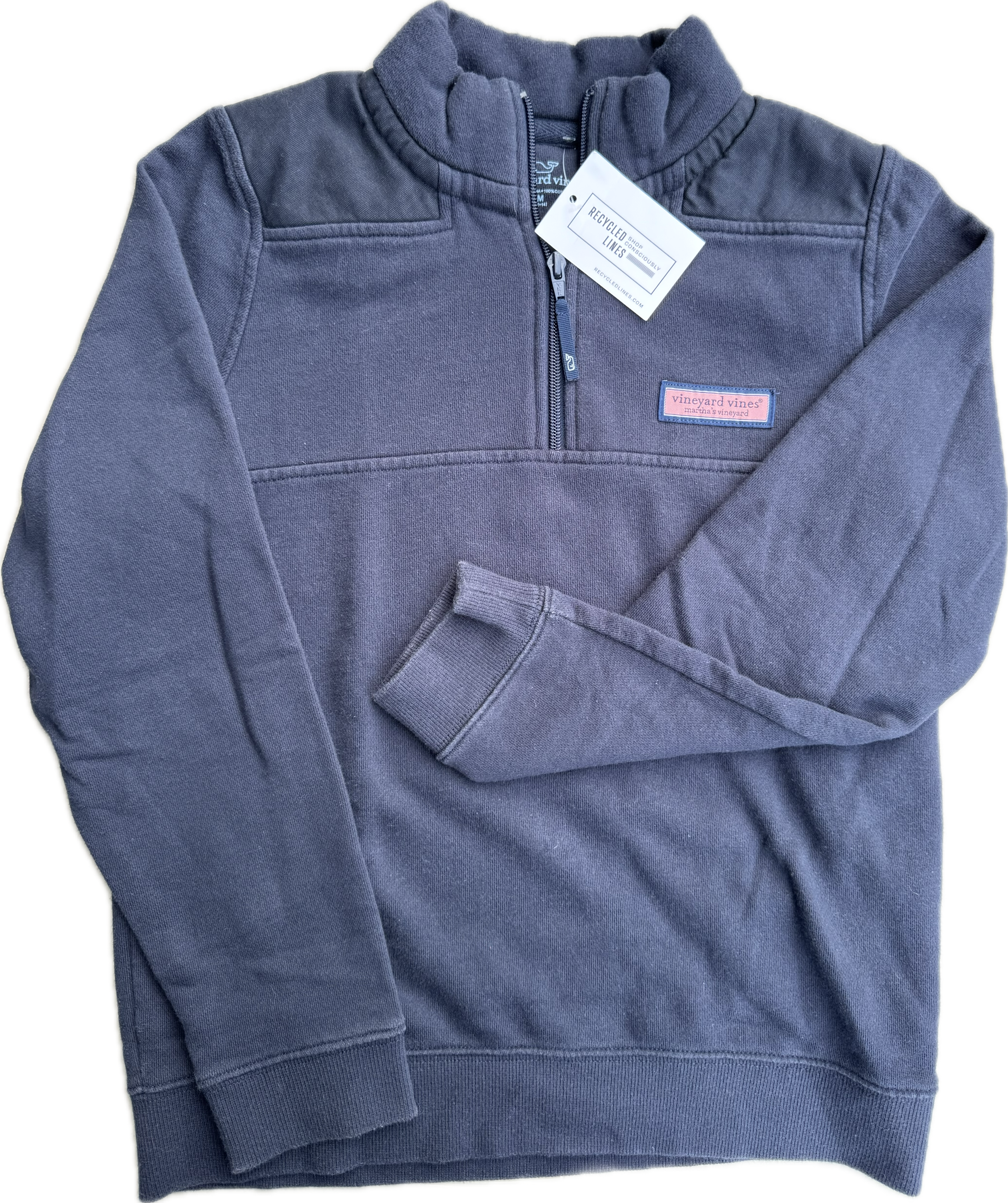 Vineyard Vines 1/4 Zip Pullover, Navy Boys Size M (12/14) in excellent condition — Recycled Lines, Fairfield CT | Premium Sustainable Consignment