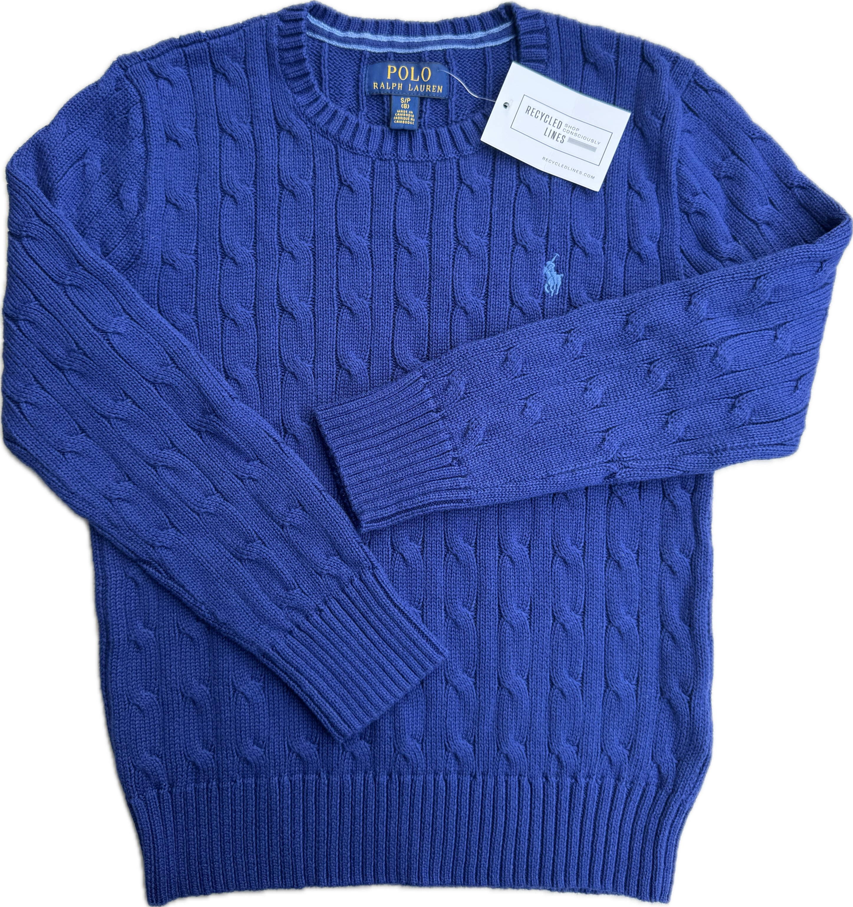 Polo Ralph Lauren Sweater, Blue Boys Size S (8) in excellent condition — Recycled Lines, Fairfield CT | Premium Sustainable Consignment
