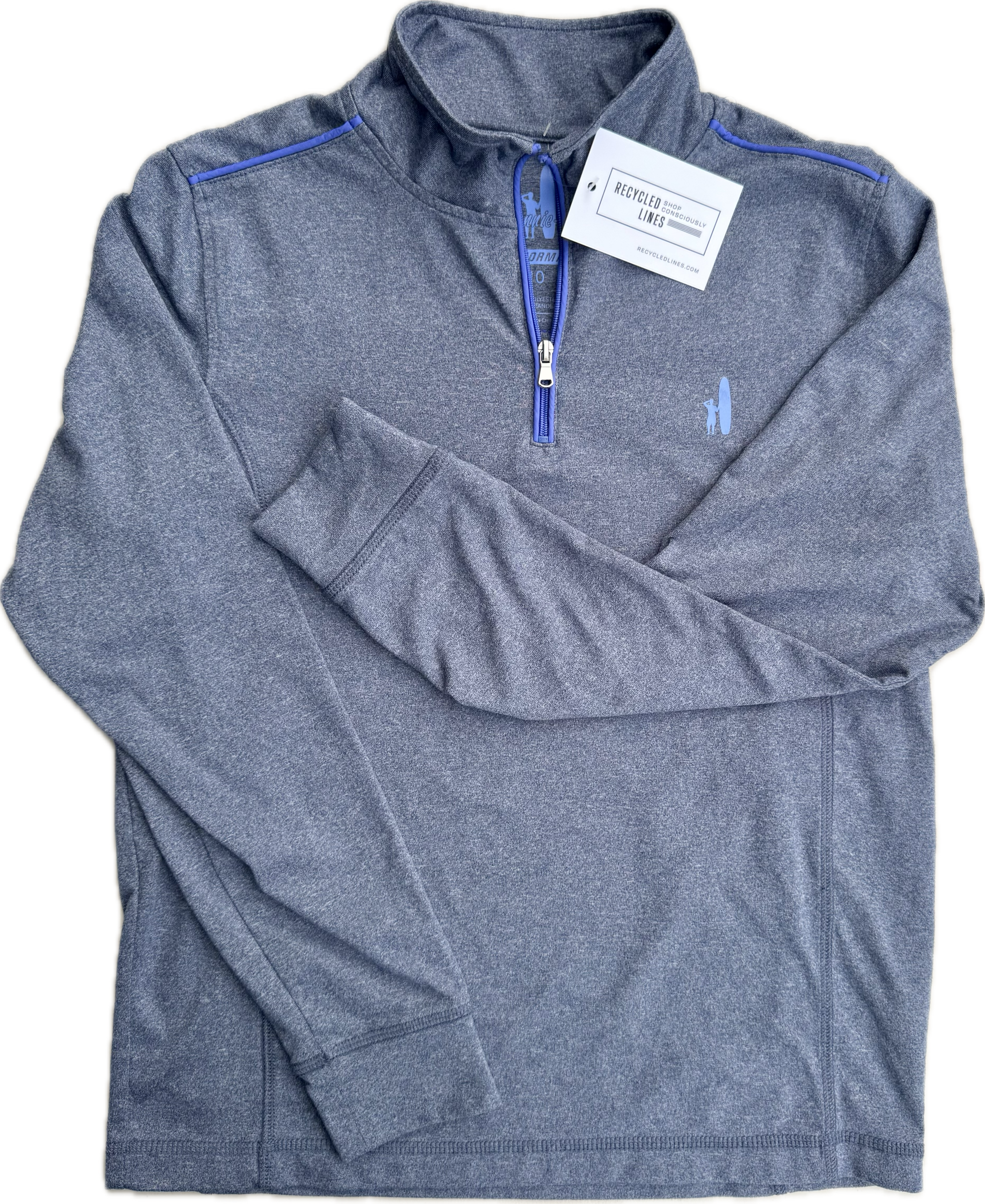 Johnnie-O Performance 1/4 Zip Pullover, Blue Boys Size 10 in excellent condition — Recycled Lines, Fairfield CT | Premium Sustainable Consignment