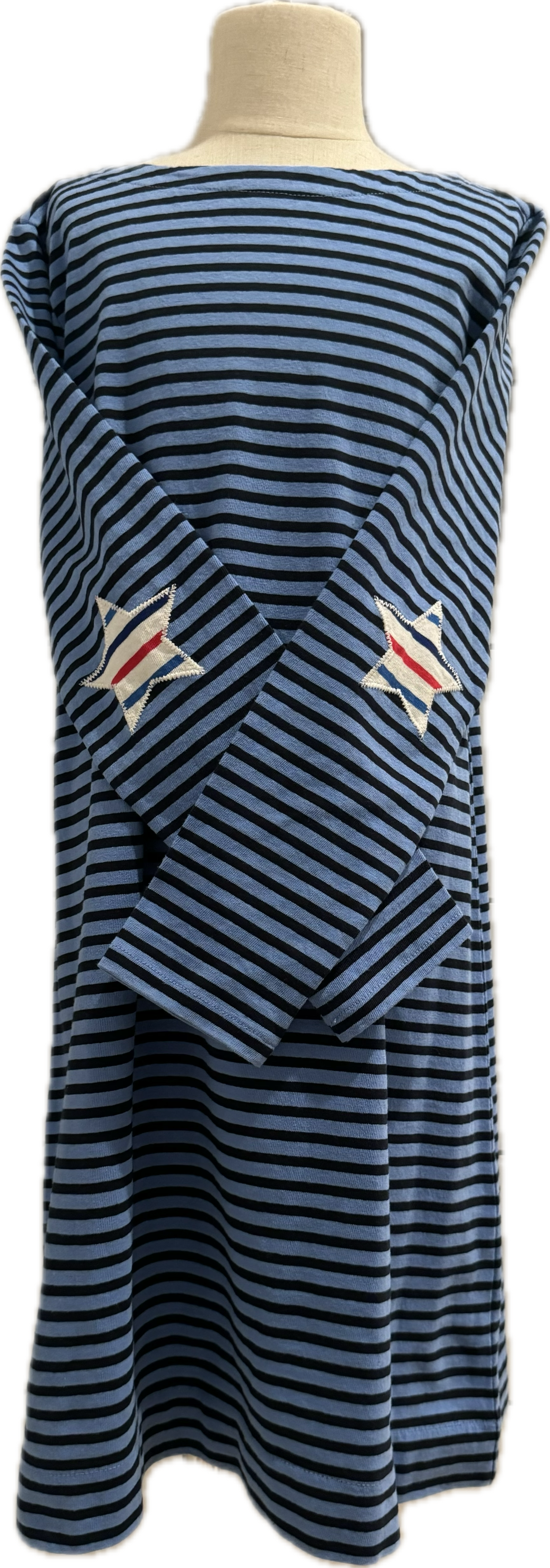 Crewcuts NWT Striped Dress, Blue/Navy Girls Size L (10/11)