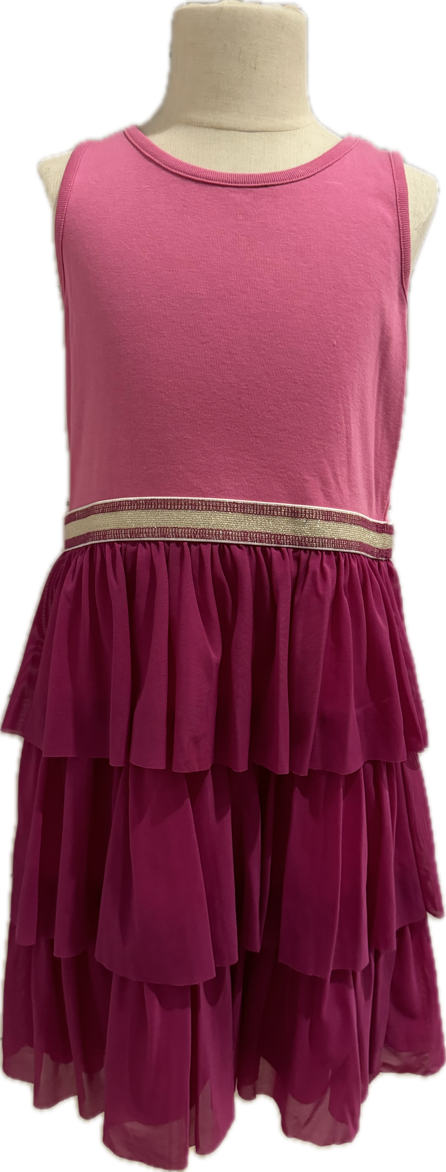 Hanna Andersson Tiered Dress, Pink Girls Size 130