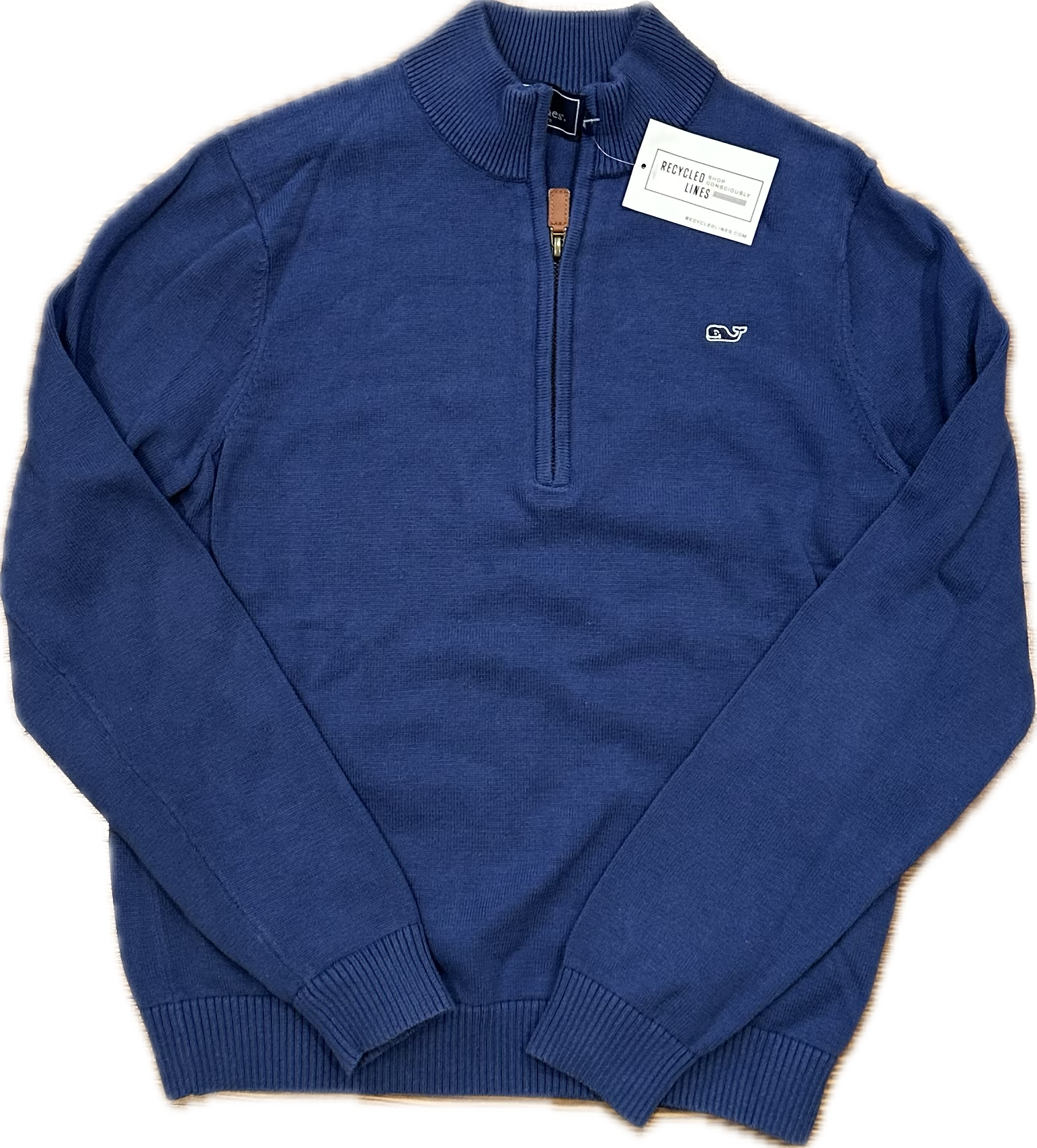Vineyard Vines 1/4 Zip Pullover, Blue Boys L (16) in excellent condition — Recycled Lines, Fairfield CT | Premium Sustainable Consignment