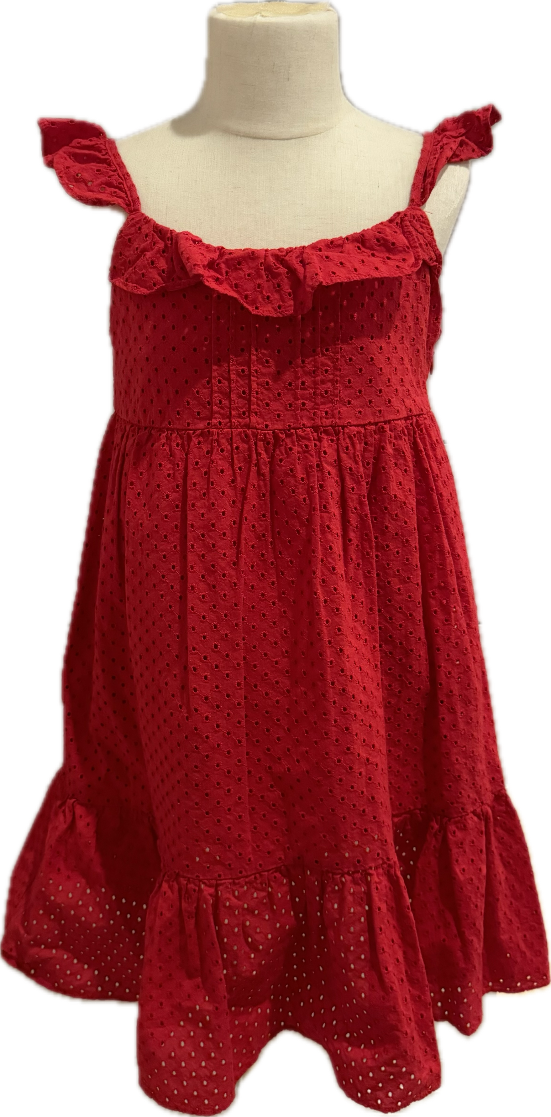 Gap Eyelet Dress, Red Girls Size M (8)