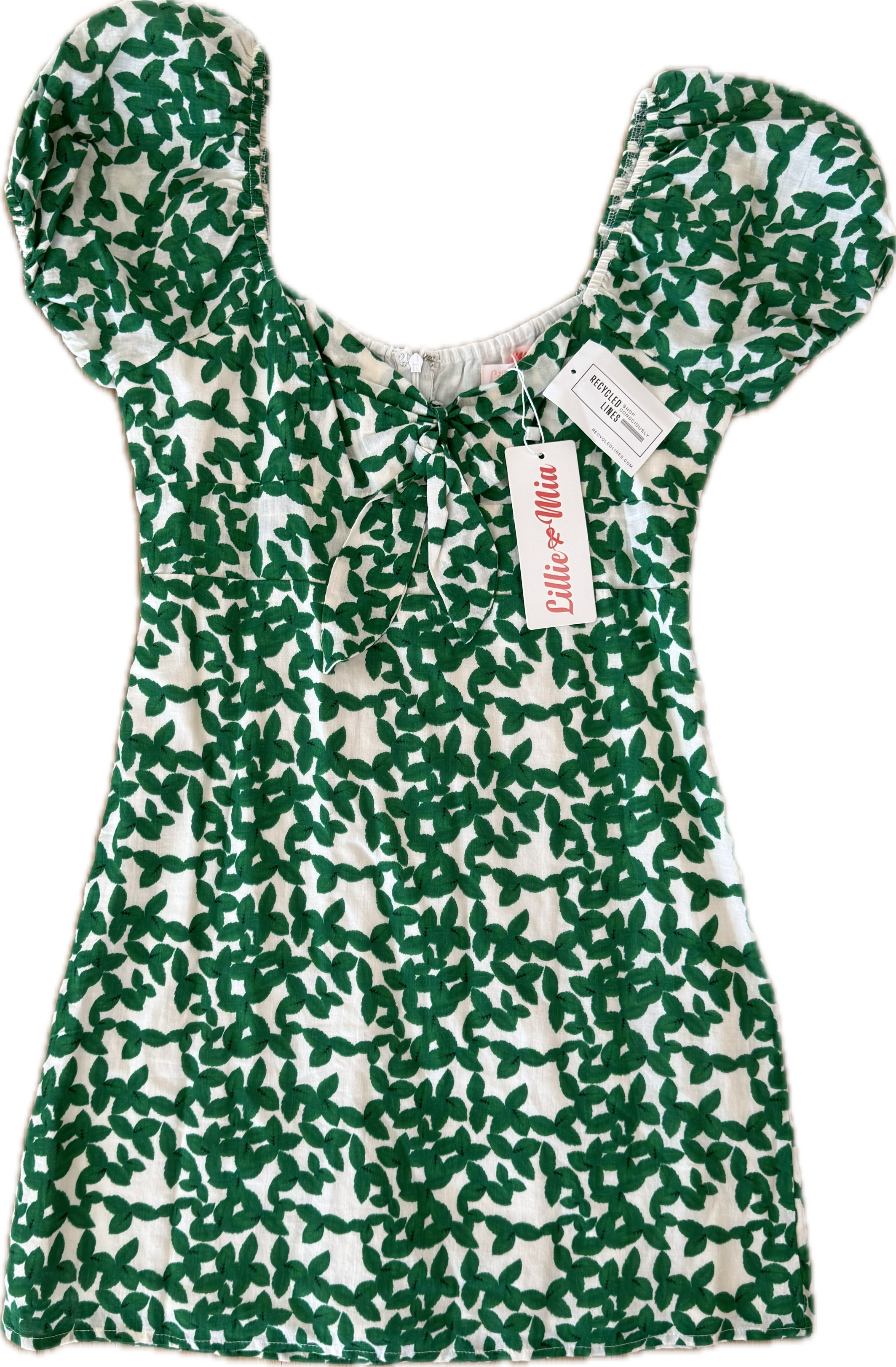 Lillie & Mia Dress, Green/White Girls Size 10 in excellent condition — Recycled Lines, Fairfield CT | Premium Sustainable Consignment