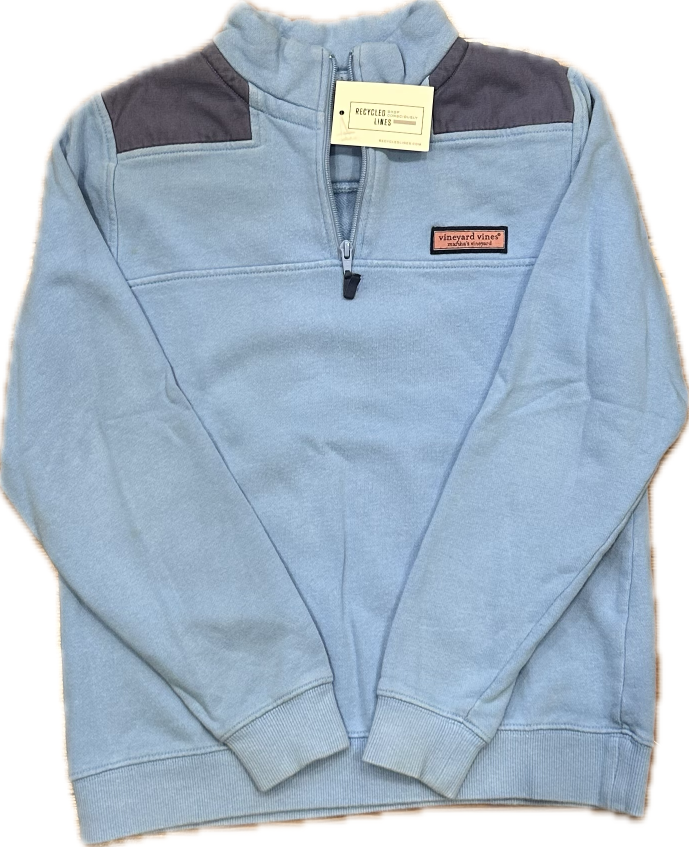 Vineyard Vines 1/4 Zip Pullover, Blue Boys Size L (16) in excellent condition — Recycled Lines, Fairfield CT | Premium Sustainable Consignment