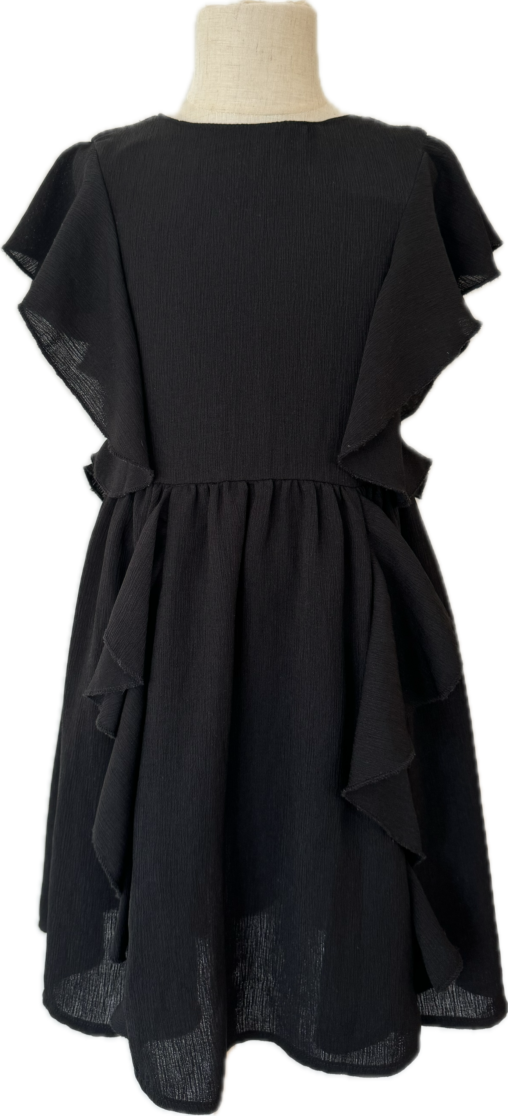 BCBG Girls Flutter Dress, Black Girls Size 7 BCBG Girls Flutter Dress, Black Girls Size 7