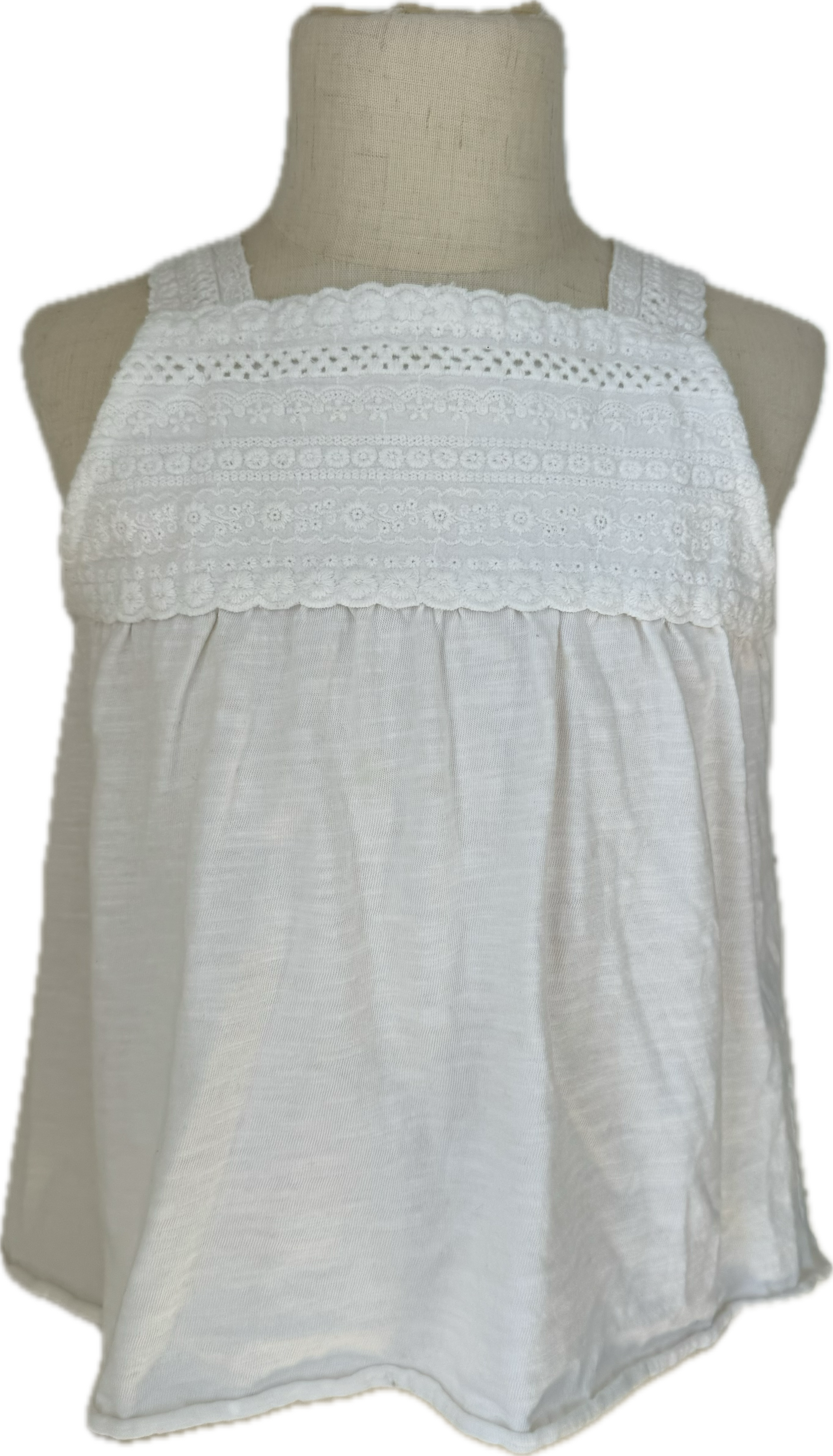 Zara Tank Top, White Girls Size 5 in excellent condition — Recycled Lines, Fairfield CT | Premium Sustainable Consignment