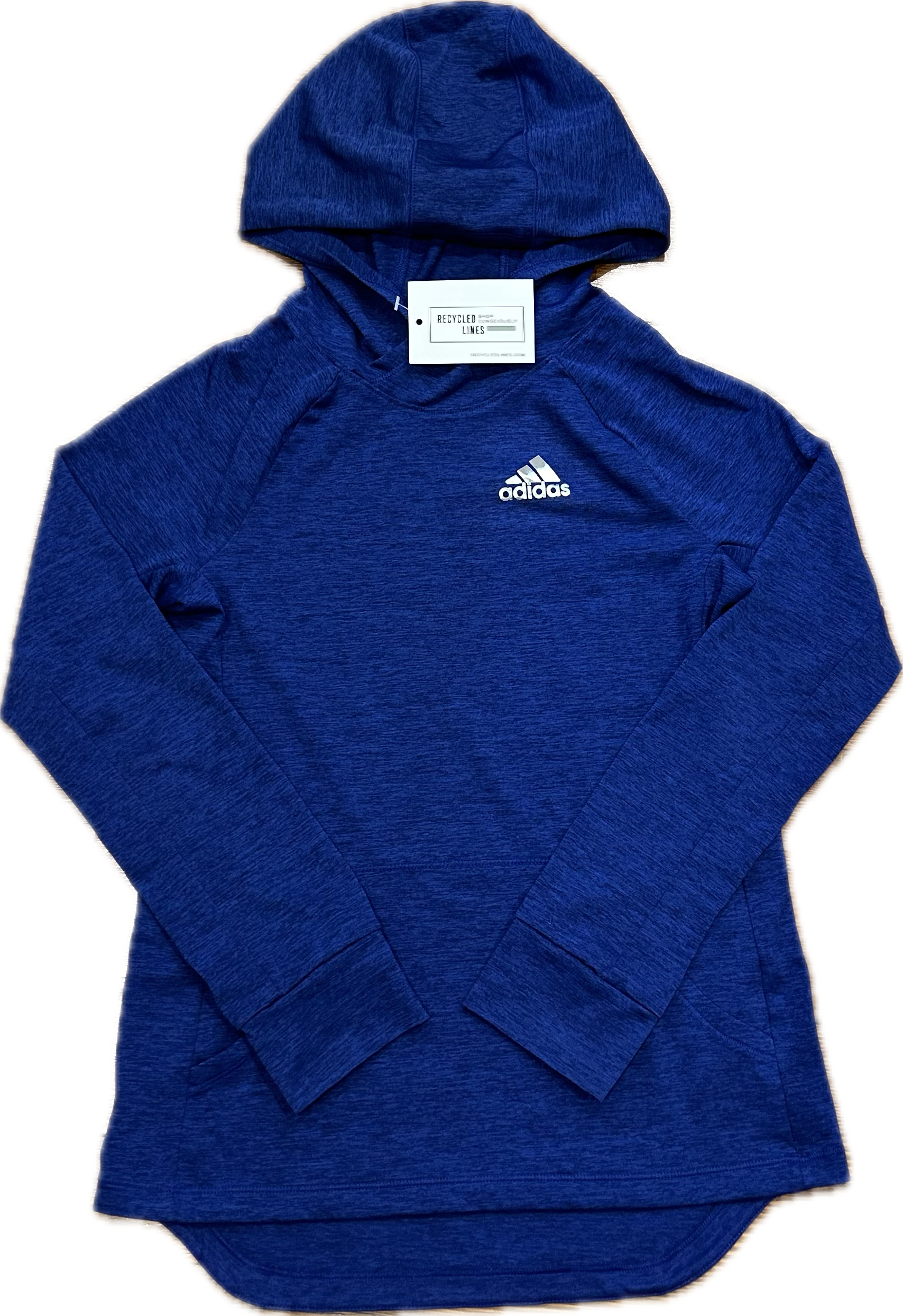 Adidas Hooded Shirt, Navy Boys Size M (10/12)