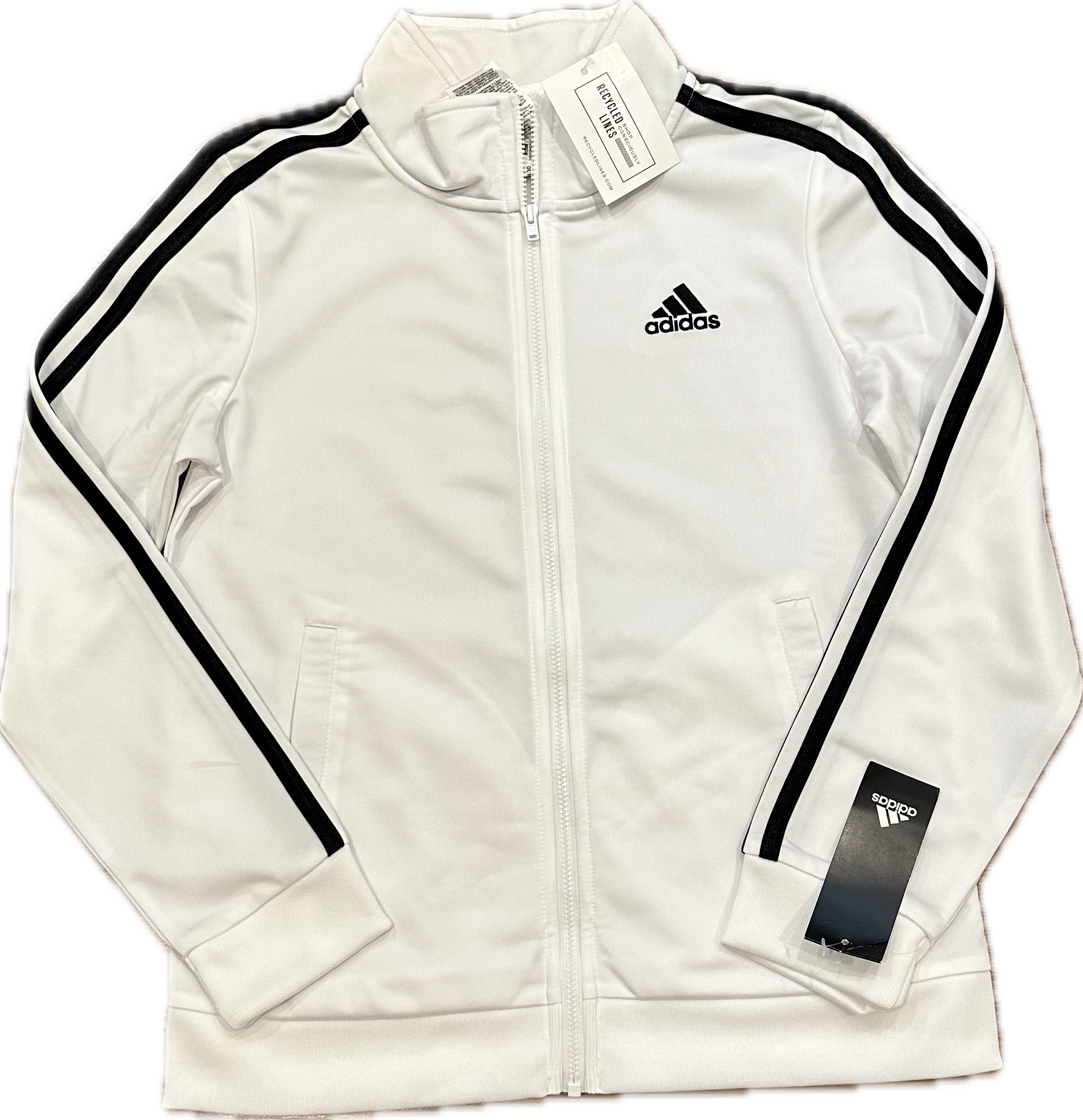 Adidas NWT Zip Up Sweatshirt, White Boys M (10/12)