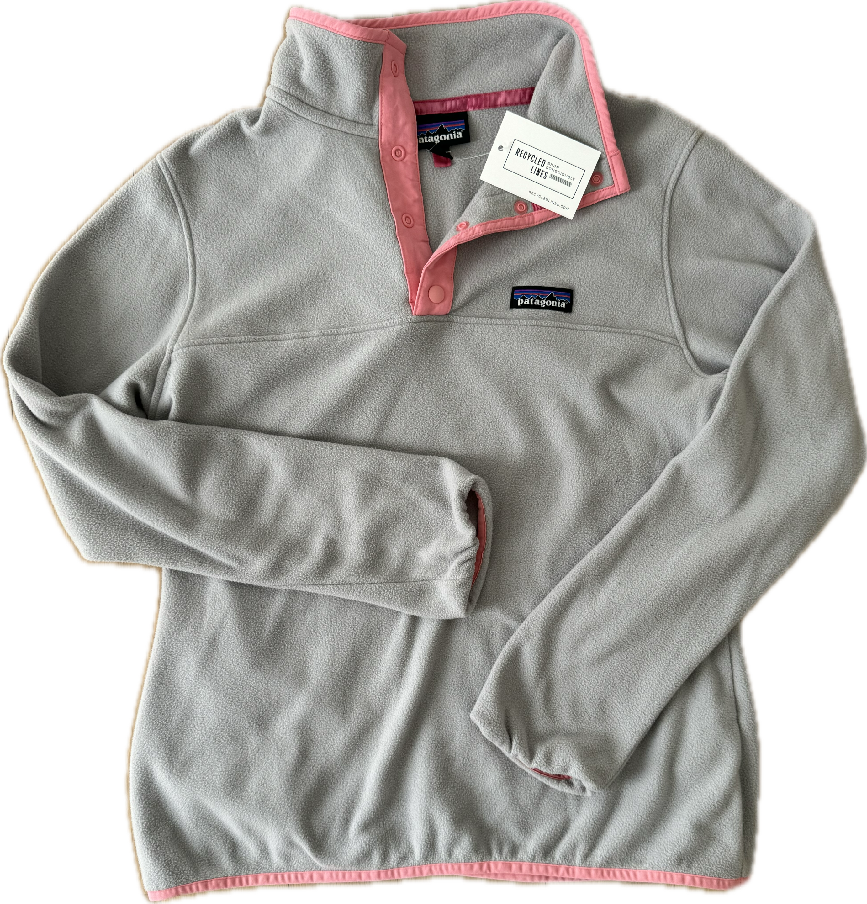 Patagonia 1/4 Zip Pullover, Grey Womens Size M