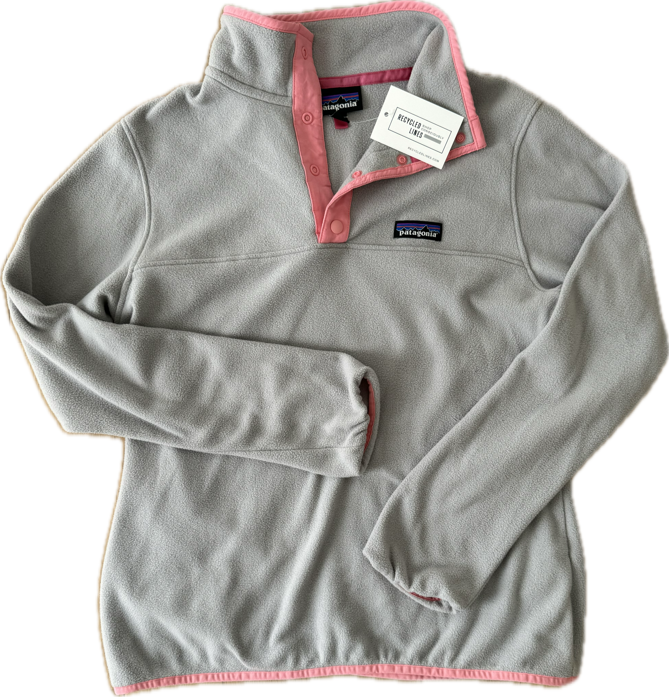 Patagonia 1/4 Zip Pullover, Grey Womens Size M in excellent condition — Recycled Lines, Fairfield CT | Premium Sustainable Consignment