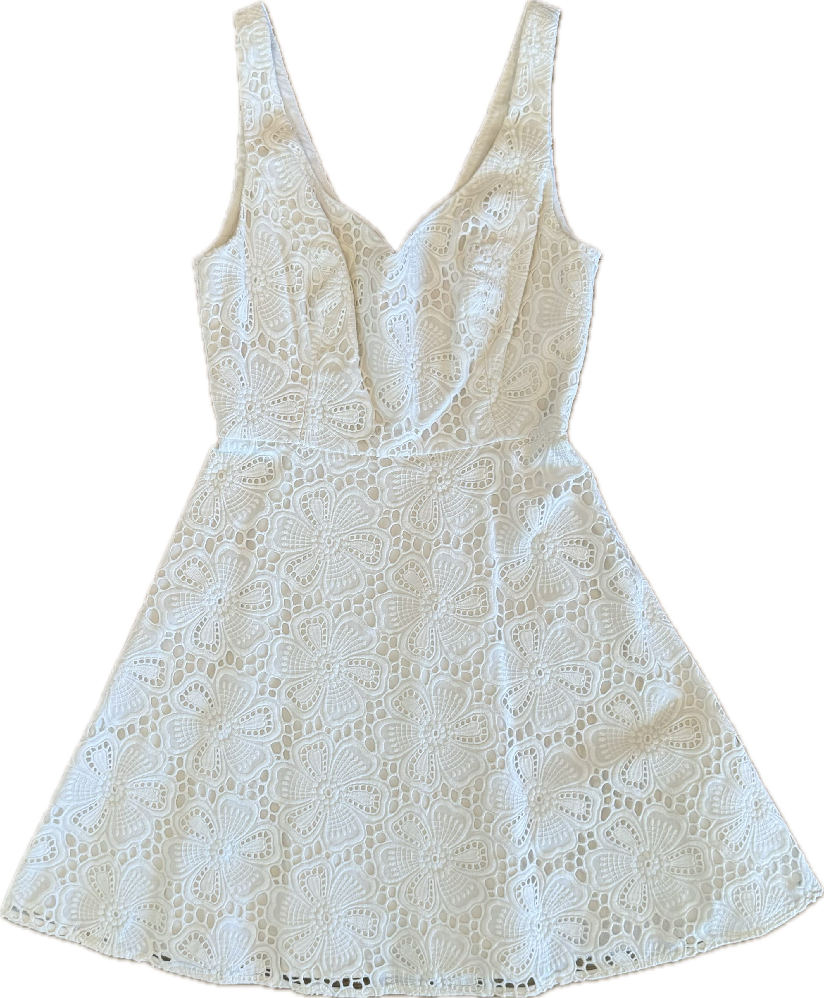 Lilly Pulitzer Eyelet Dress, White Womens Size 00 in excellent condition — Recycled Lines, Fairfield CT | Premium Sustainable Consignment