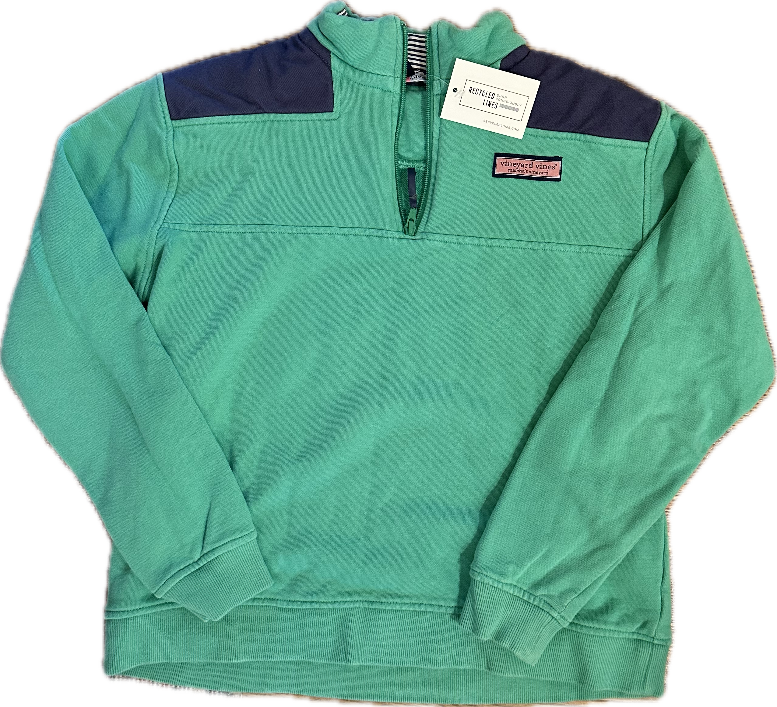 Vineyard Vines 1/4 Zip Pullover, Green Boys Size XL in excellent condition — Recycled Lines, Fairfield CT | Premium Sustainable Consignment