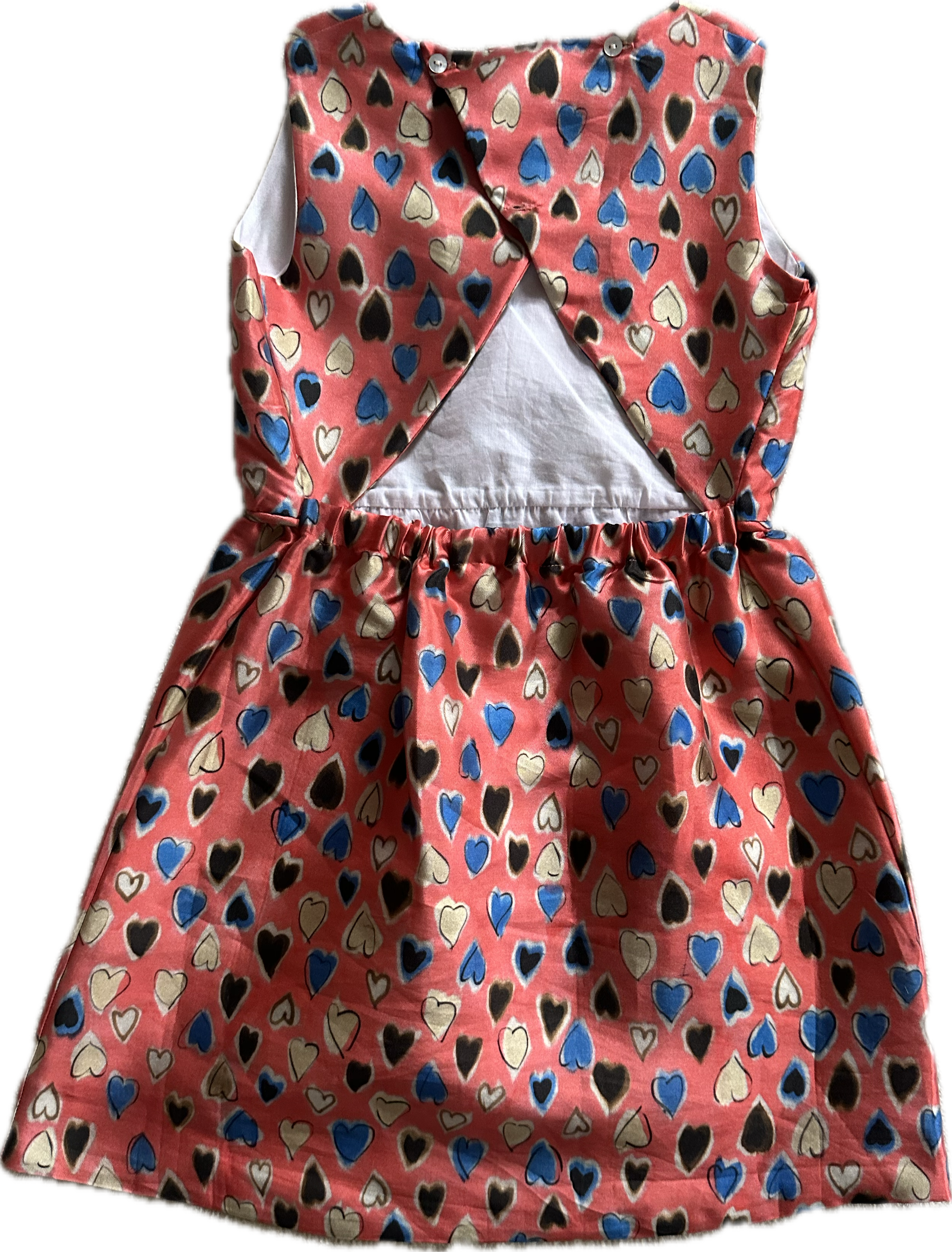 Florence Fancy Valentina Dress, Multi Color Hearts Girls Size 8