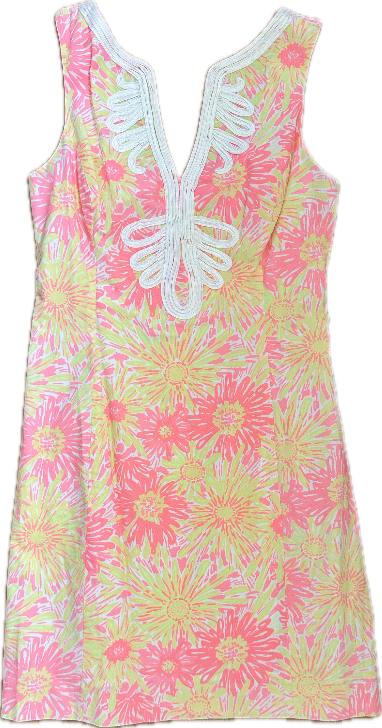 Lilly Pulitzer Dress, Yellow/Pink Womens Size 4 in excellent condition — Recycled Lines, Fairfield CT | Premium Sustainable Consignment